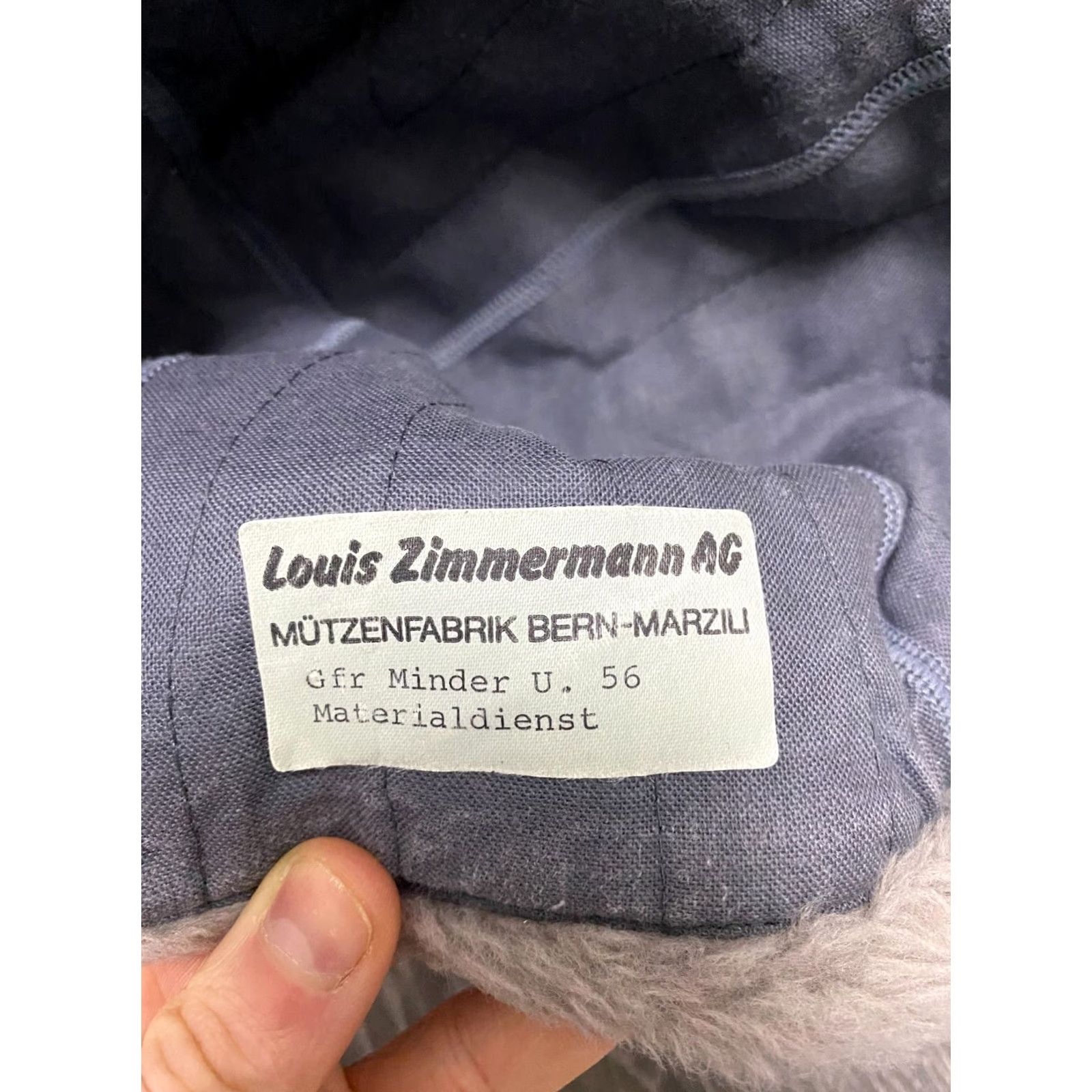 Vintage Louis Zimmermann AG Mutzenfabrik Bern Marzili Wool Hat 56 Gray - Swiss Army Bern Winter Wool Hat - 90s Style Mens Boys Mens Size ONE SIZE - 4 Thumbnail