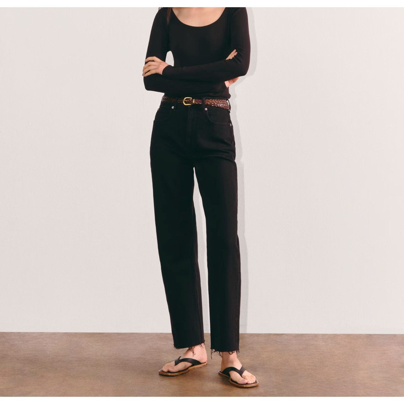Everlane NWT Everlane The Way-High Jean In Coal Black Size 23 Long Size 23" - 2 Thumbnail