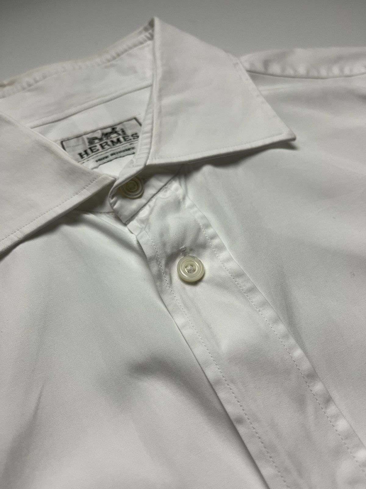 Hermes Hermès White Button Down Shirt Size US XL / EU 56 / 4 - 7 Thumbnail