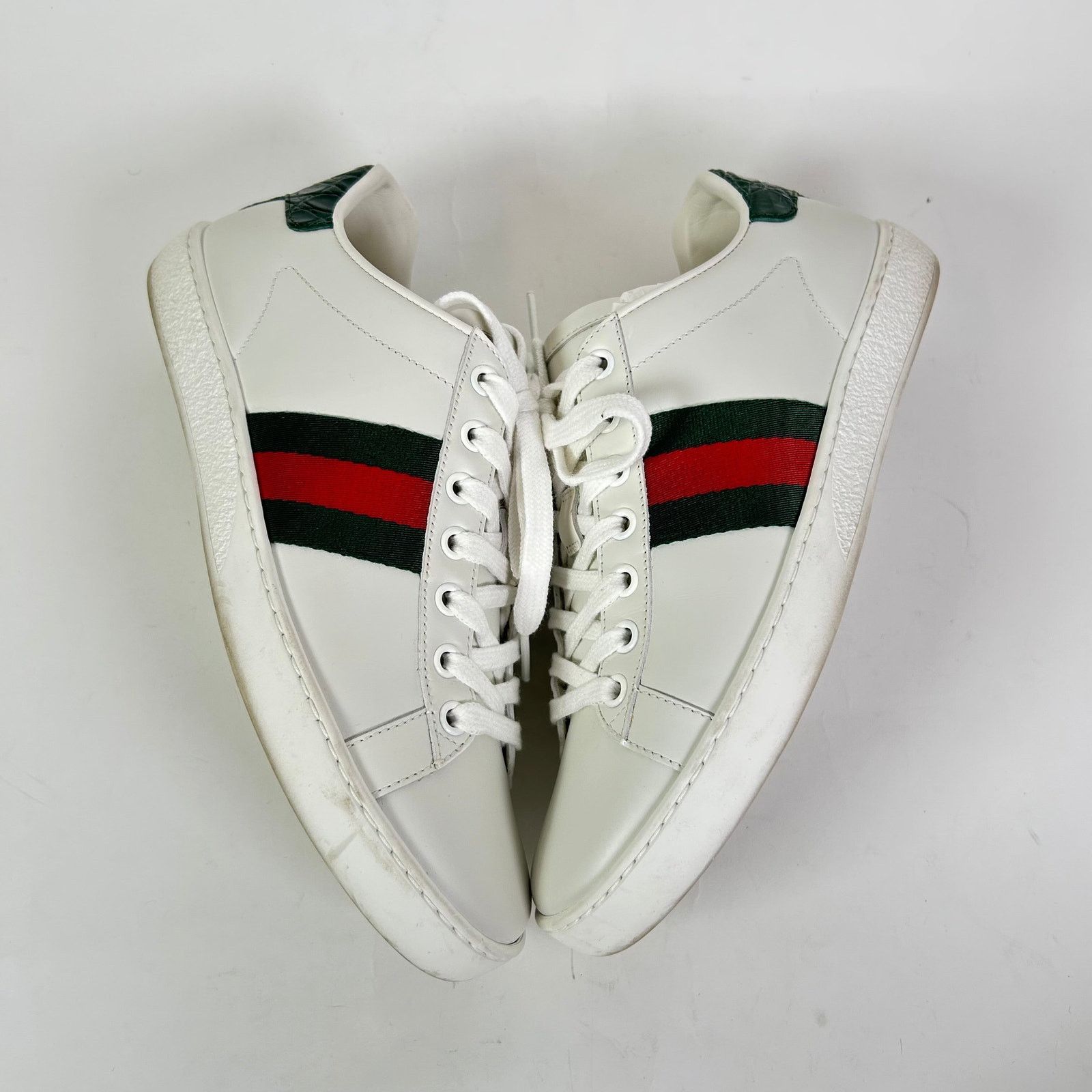 Gucci Gucci Web Ace Leather Sneaker Size US 4.5 / IT 34.5 - 3 Thumbnail