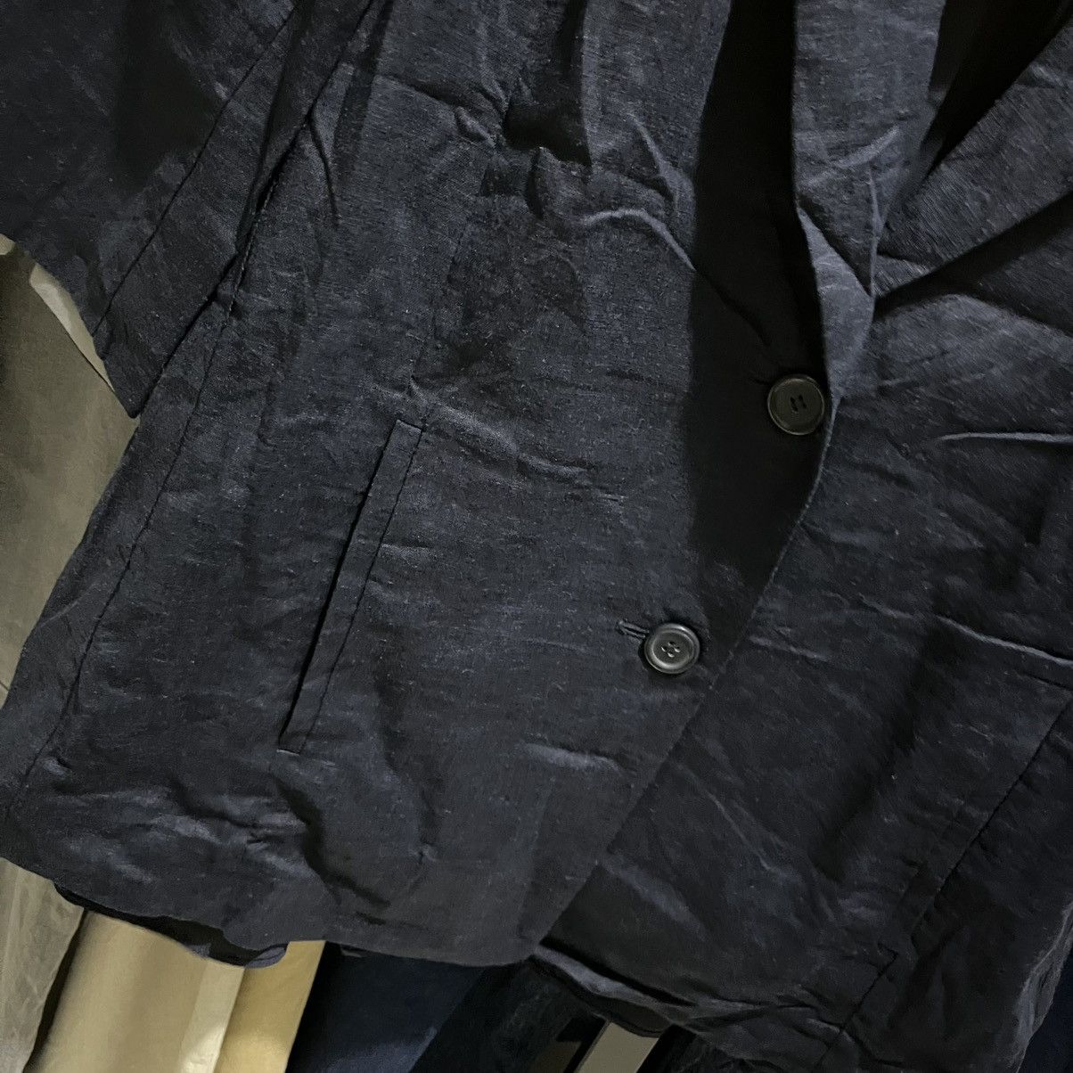 Hussein Chalayan Chalayan Navy Pleated Back Blazer – BNWT Size M / US 6-8 / IT 42-44 - 4 Thumbnail