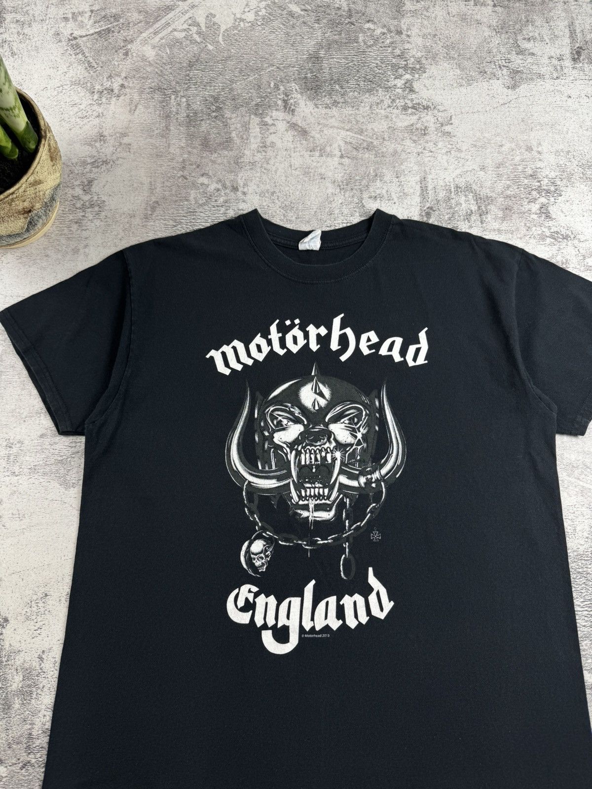 Band Tees Motorhead Of England 2015 Metal Rock Tour Faded Merch Devil Band T Shirt Jersey Size US L / EU 52-54 / 3 - 7 Thumbnail
