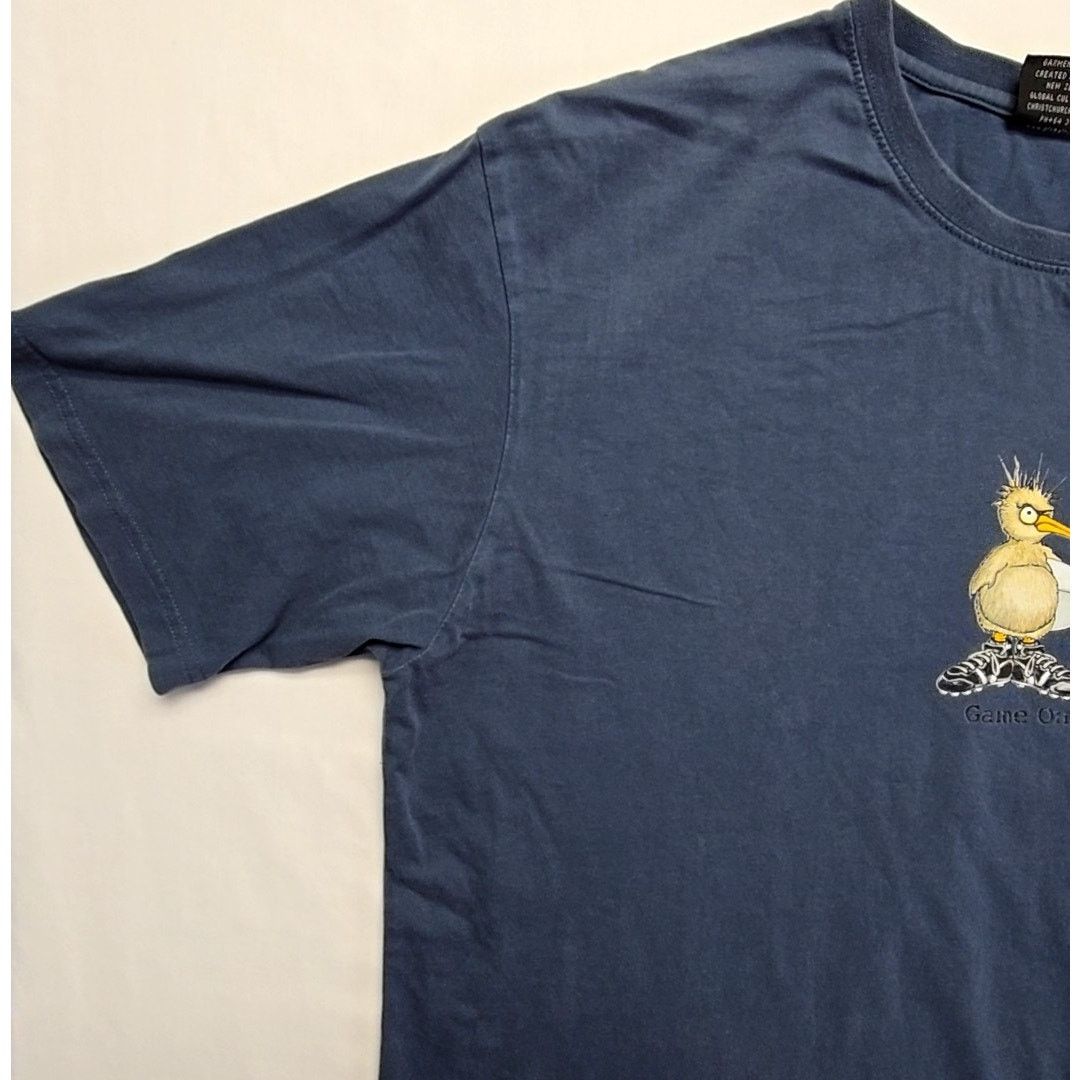 Vintage Vintage Global Culture Game On Kiwi Rugby Blue Graphic Shirt Size US XL / EU 56 / 4 - 5 Thumbnail