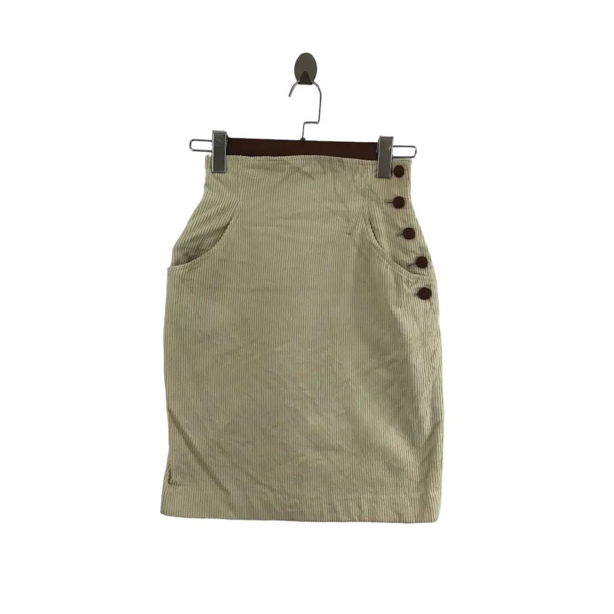 Junko Shimada Vintage JUNKO SHIMADA 49 AV Pencil Tulip Cowl Midi Skirt Size 24" / US 00 / IT 34 - 1 Thumbnail