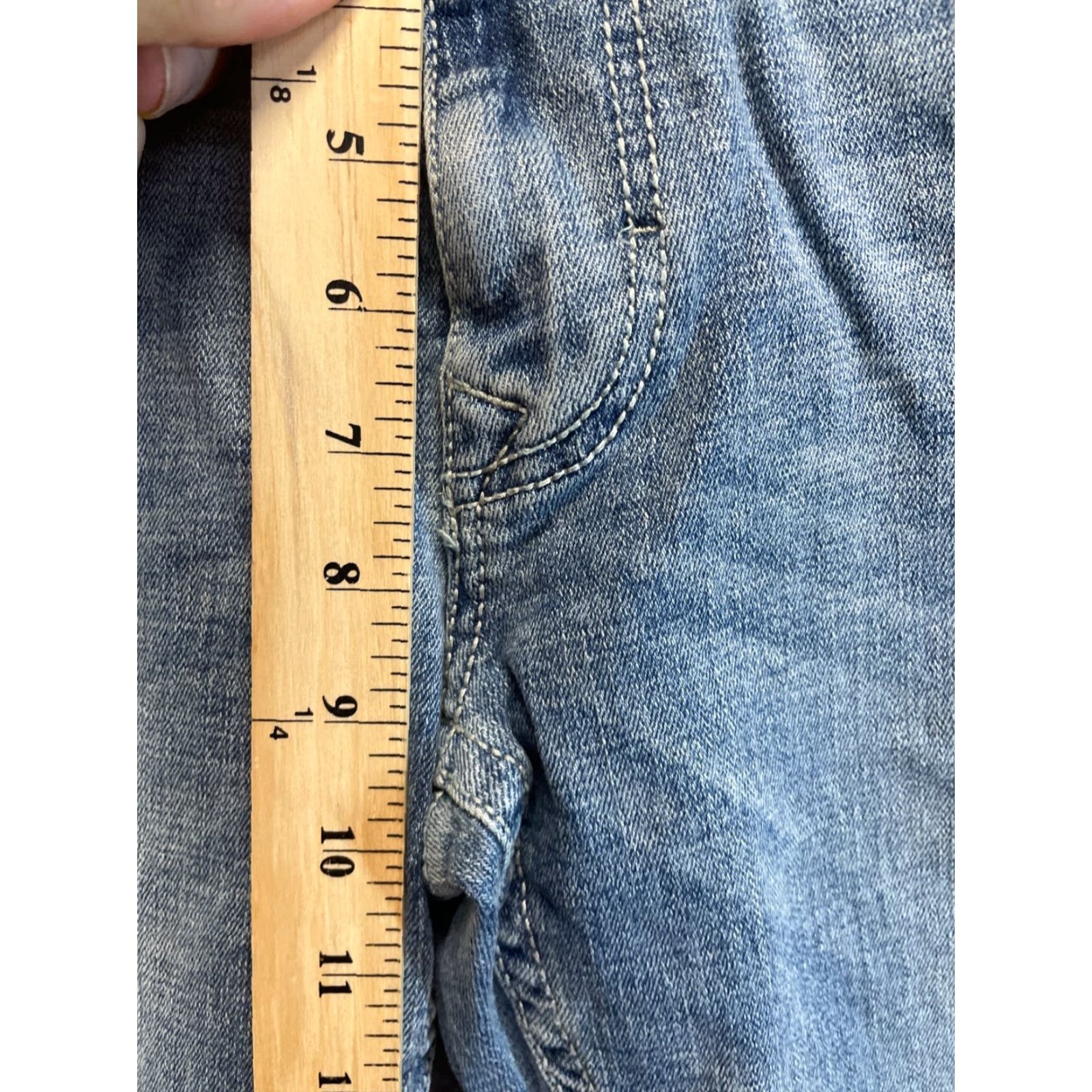 Denime Axel Jeans Mens 34x32 Slim Bootcut Blue Denim Cotton Regular Size 34 Size US 34 / EU 50 - 3 Thumbnail