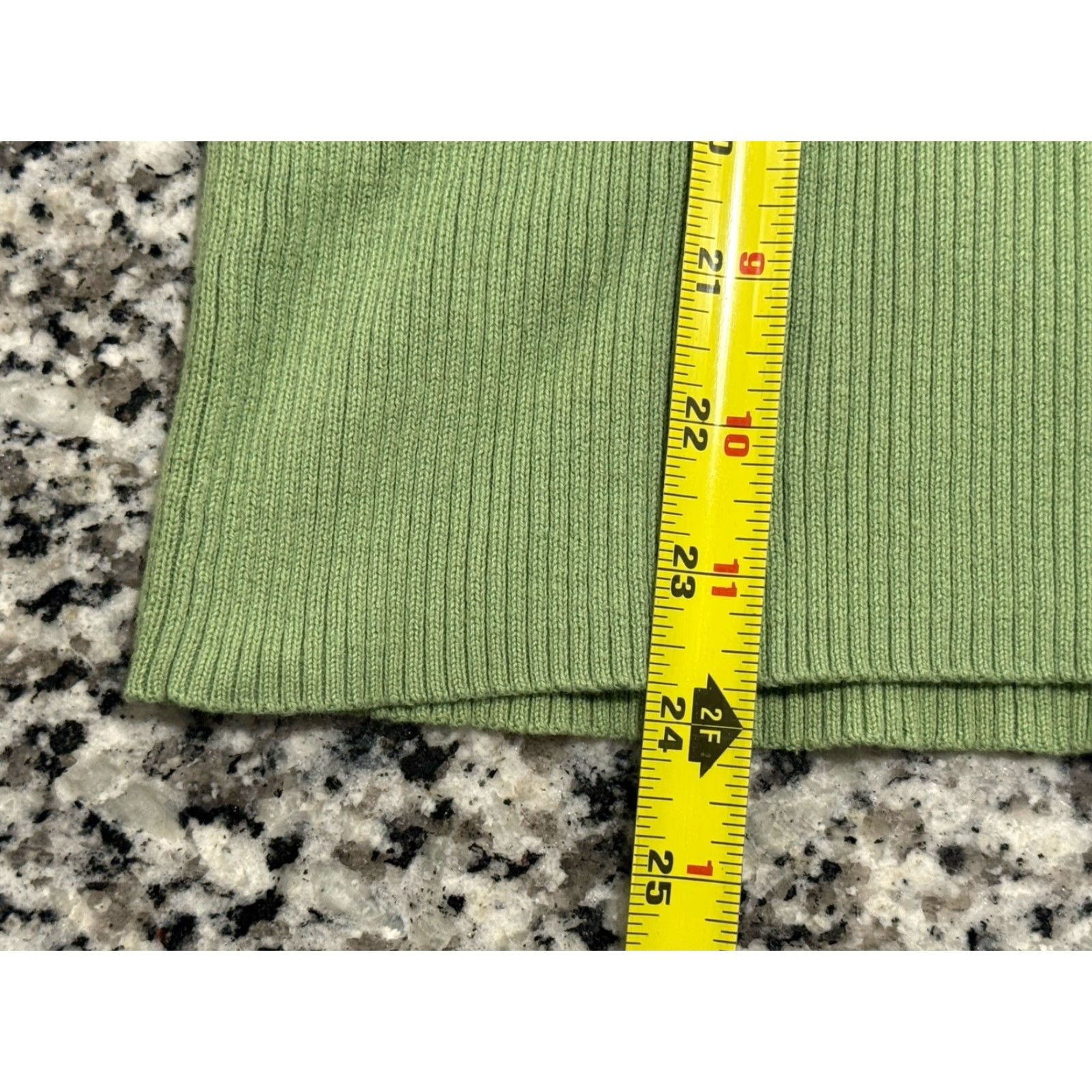 Ralph Lauren VINTAGE Ralph Lauren Ribbed Quarter Zip Knit Sweater Moc Neck Green XL Women 90s Pullover 1/4 Zip Size XL / US 12-14 / IT 48-50 - 3 Thumbnail