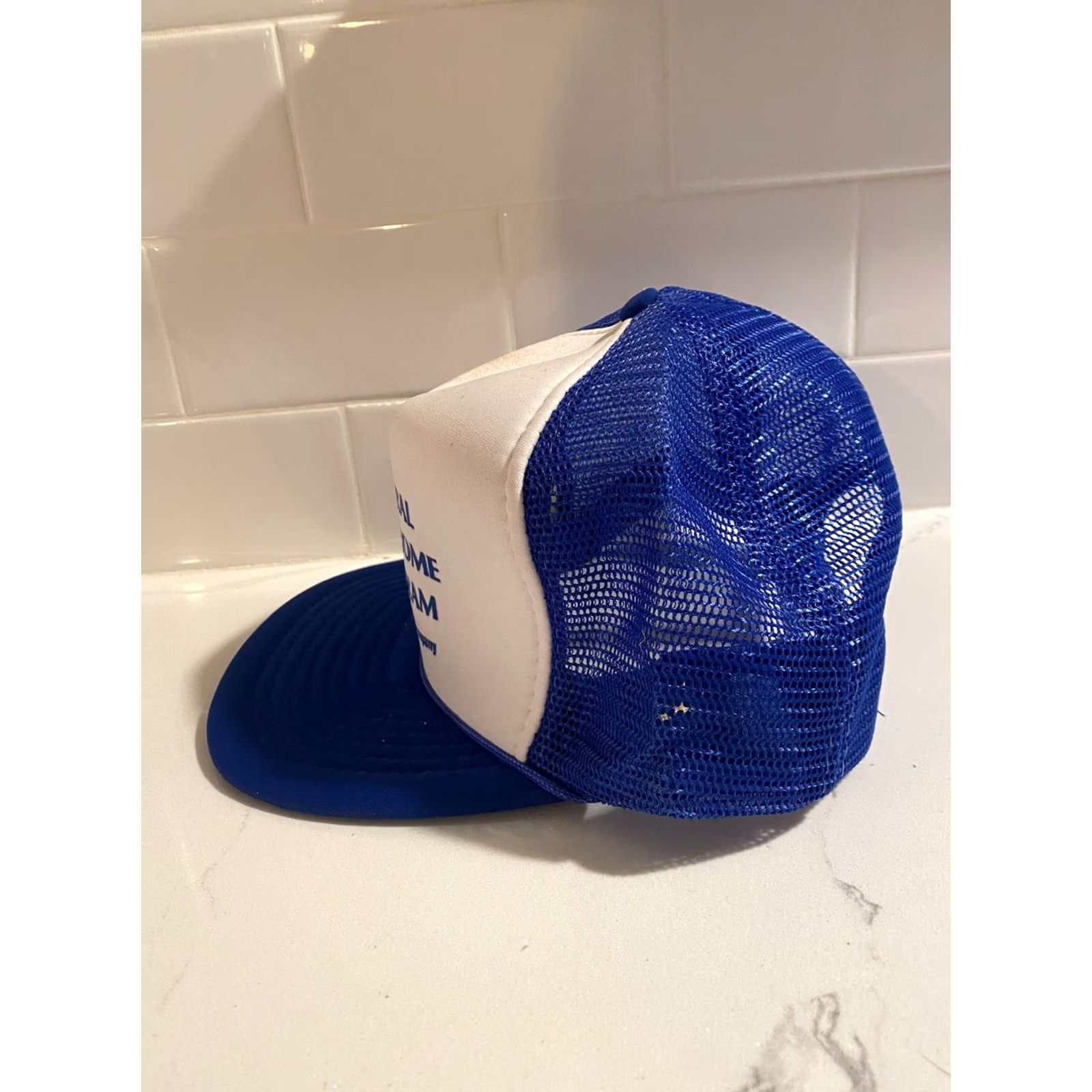 GAS VINTAGE Pacific Gas And Electric Company Home Program Blue SnapBack Hat Mens Adjustable Hat Blue Gas And Electric Snapback Hat Size ONE SIZE - 2 Thumbnail