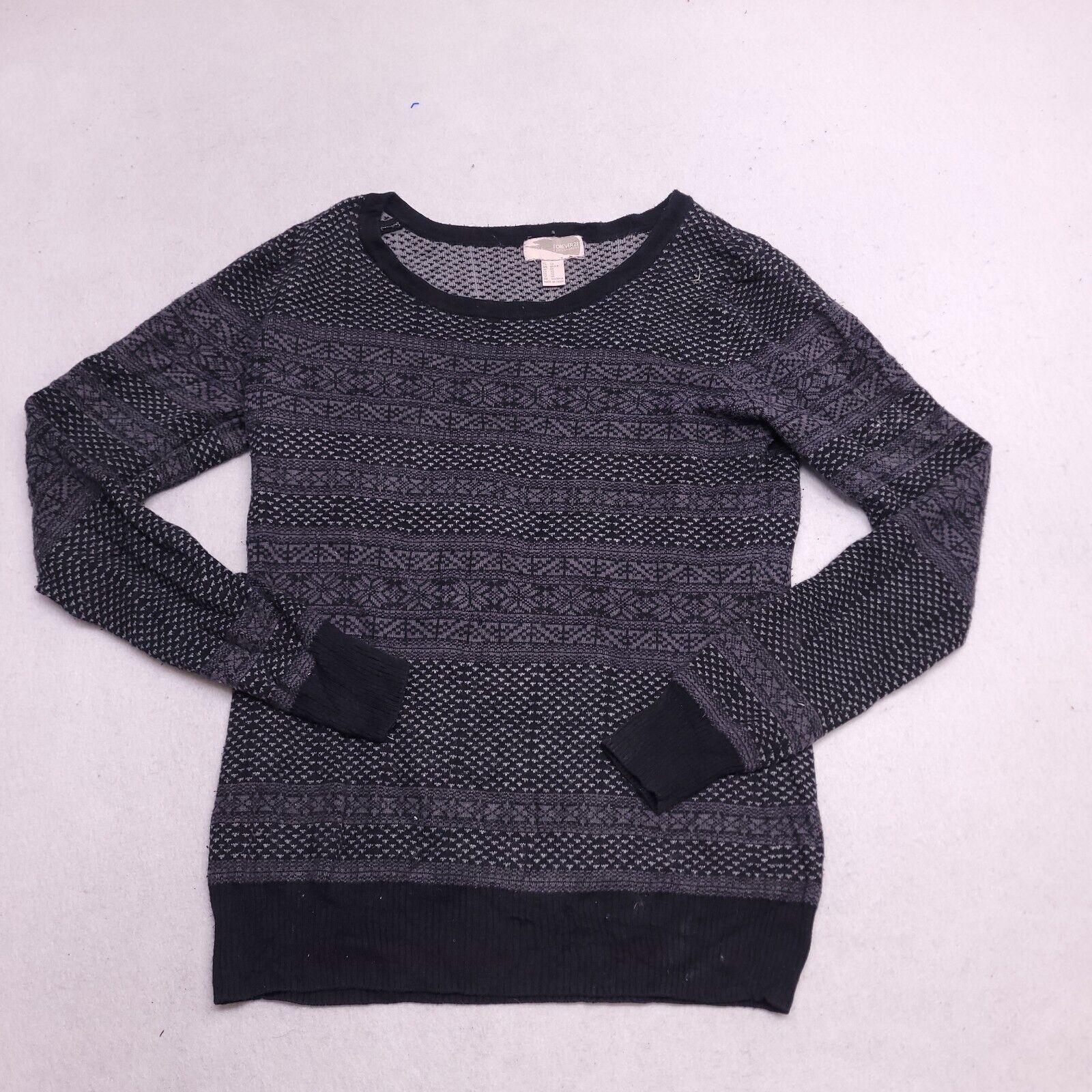 Forever 21 Forever 21 Pullover Cotton Sweater Womens Size XS Black Size XS / US 0-2 / IT 36-38 - 2 Thumbnail
