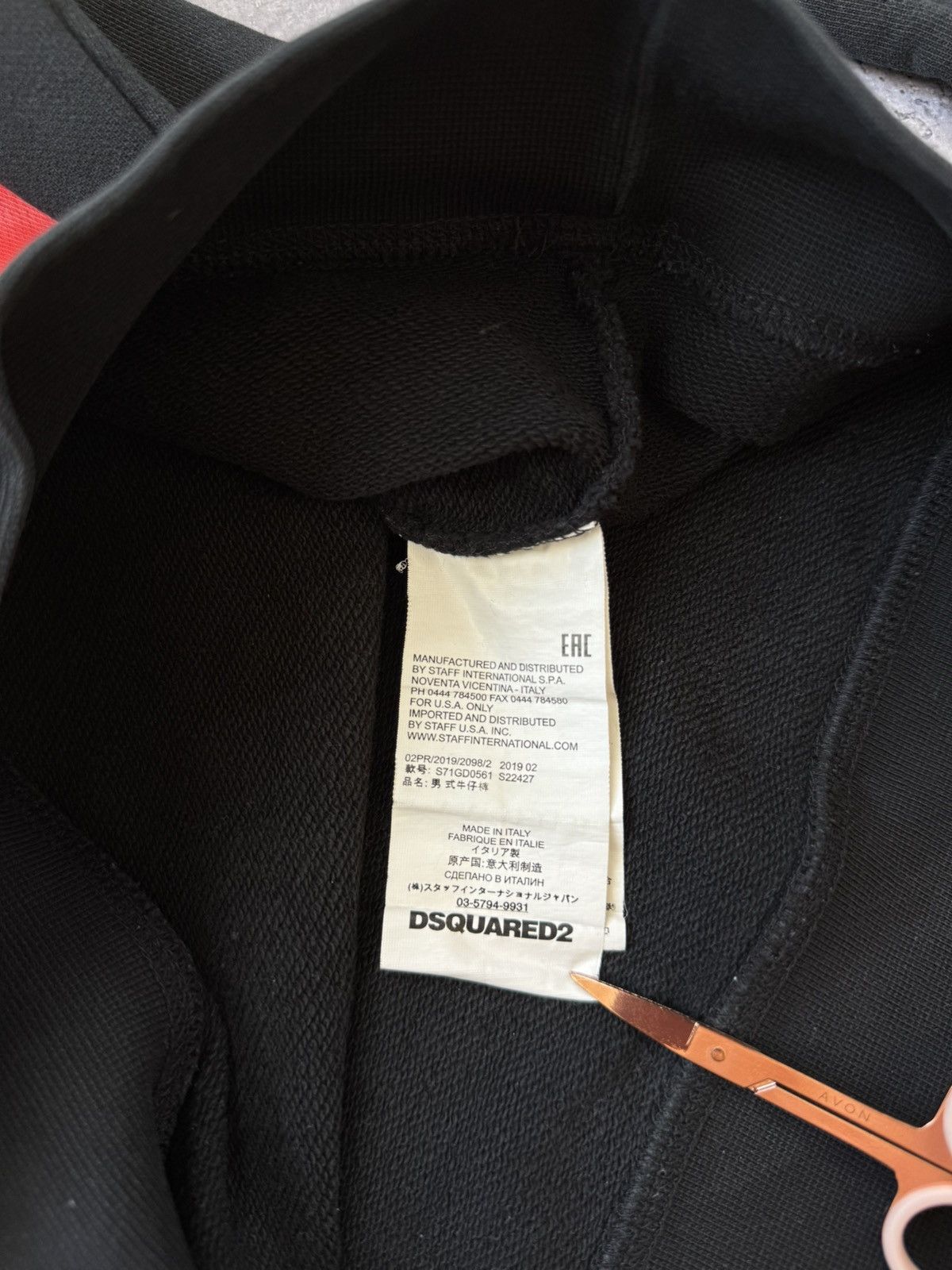 Dsquared2 Dsquared2 Big Logo Black Hoodie Y2K Made In Italy Rare Size US S / EU 44-46 / 1 - 10 Thumbnail