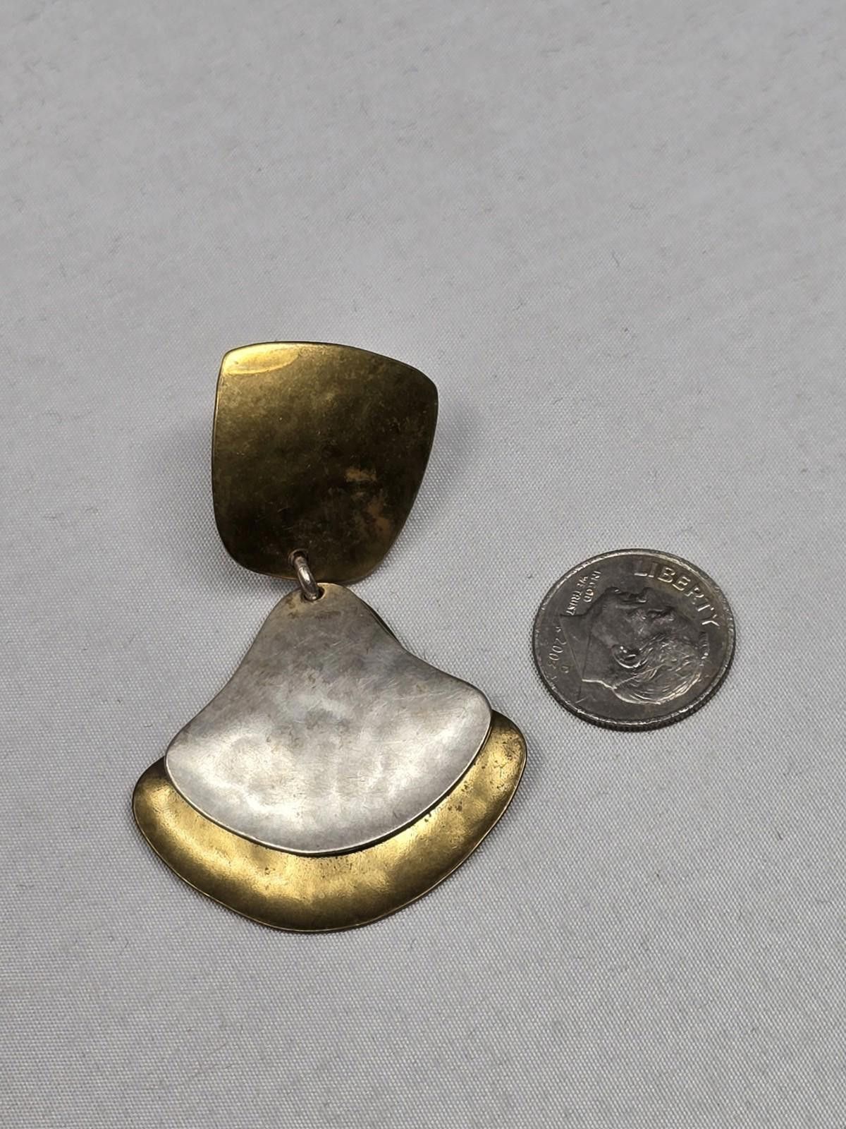 Other Vintage Marjorie Baer SF Mix Textured Metal Dangle Clip Size ONE SIZE - 2 Thumbnail