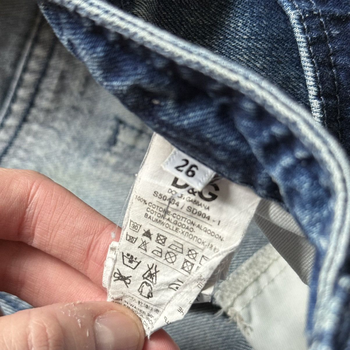 Dolce & Gabbana 📌 Vintage Dolce&Gabbana Archive 00s Y2K Distressed Jeans Size 26" / US 2 / IT 38 - 11 Thumbnail