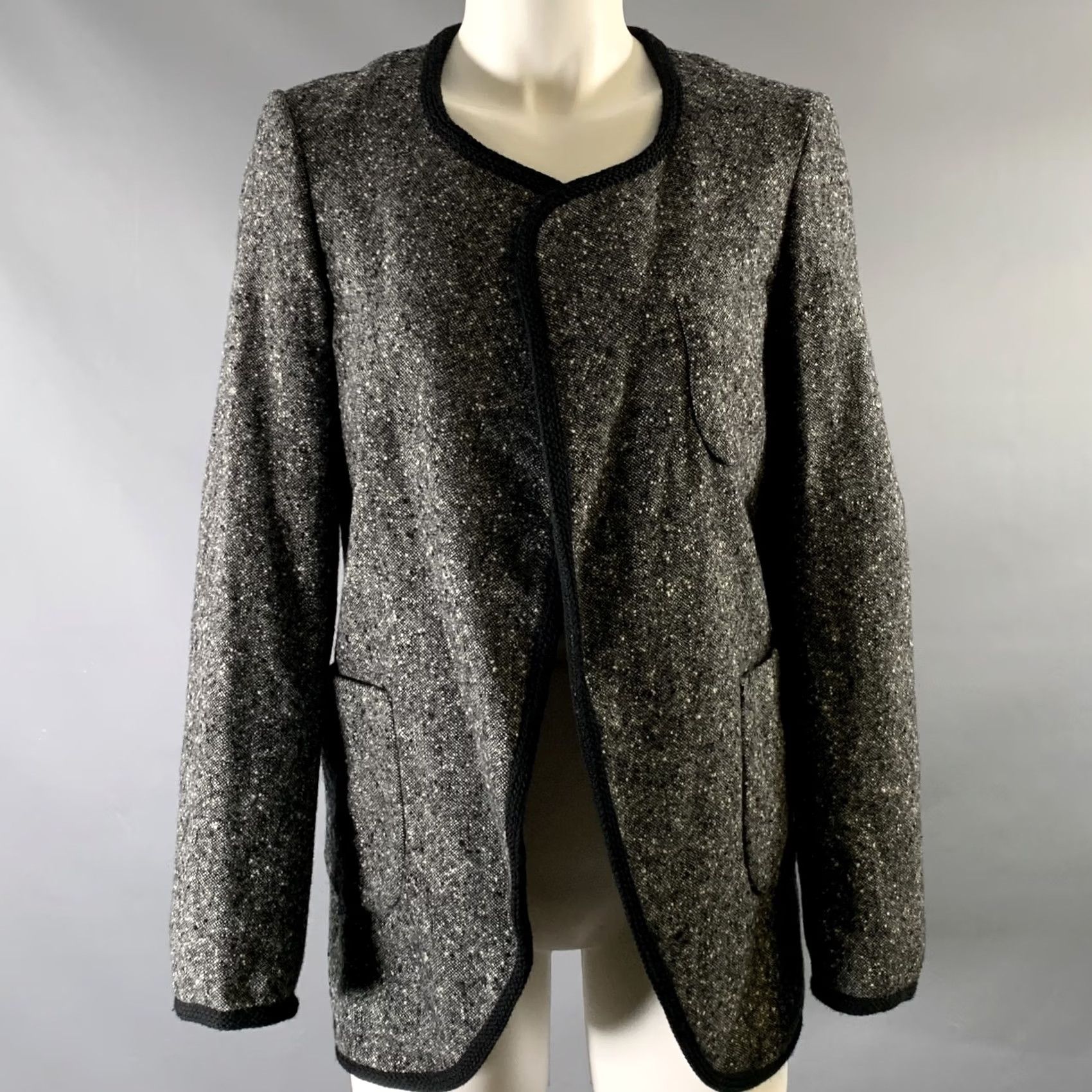 Comme des Garcons Girl COMME des GARCONS BLACK Jacket XS Green & White Tweed Wool Nylon Men Size US XS / EU 42 / 0 - 2 Thumbnail