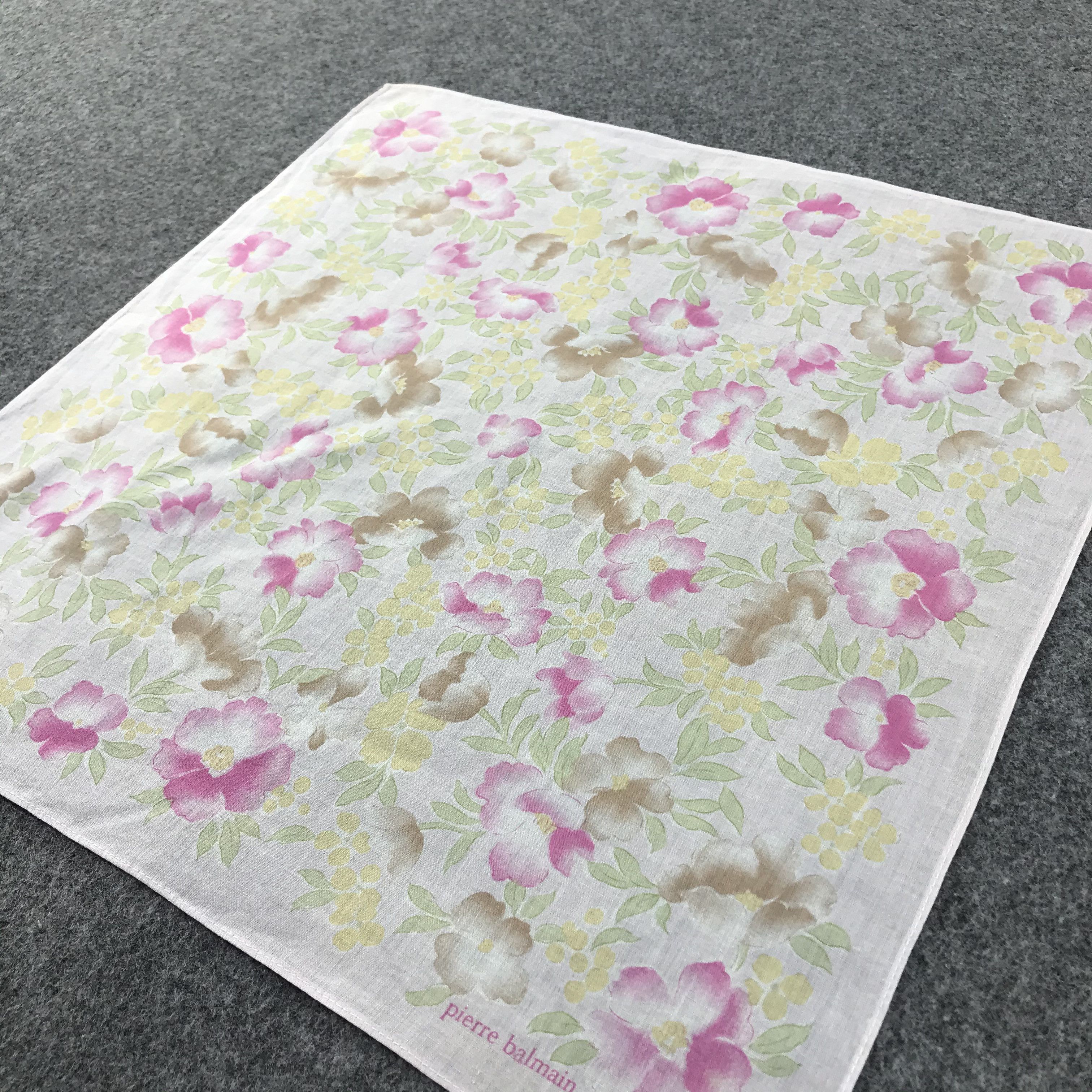 Pierre Balmain Pierre Balmain Floral Handkerchief Neckerchief Bandana H111 Size ONE SIZE - 5 Thumbnail