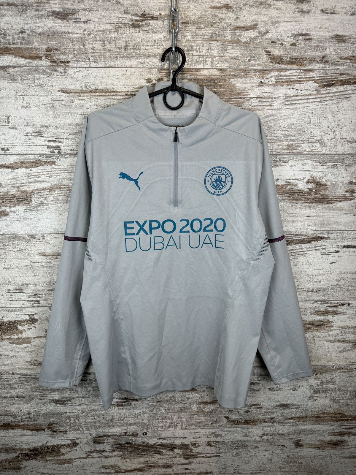 Puma × Vintage Mens Vintage Puma Manchester City FC sweatshirt jersey Size US L / EU 52-54 / 3 - 1 Thumbnail