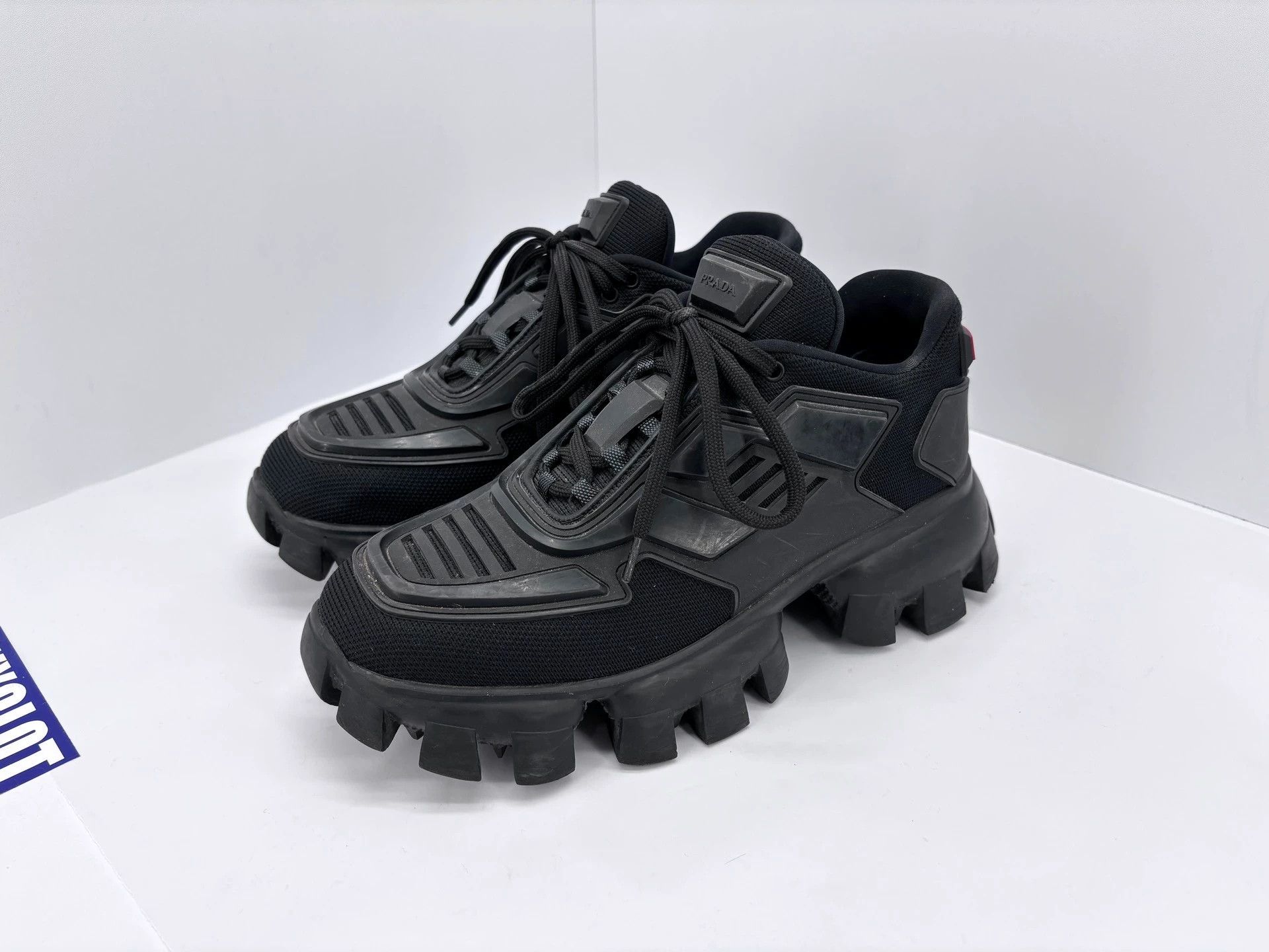 Prada Prada Black Tech Fabric Platform Shoes Size 38 Size US 7 / EU 40 - 1 Thumbnail