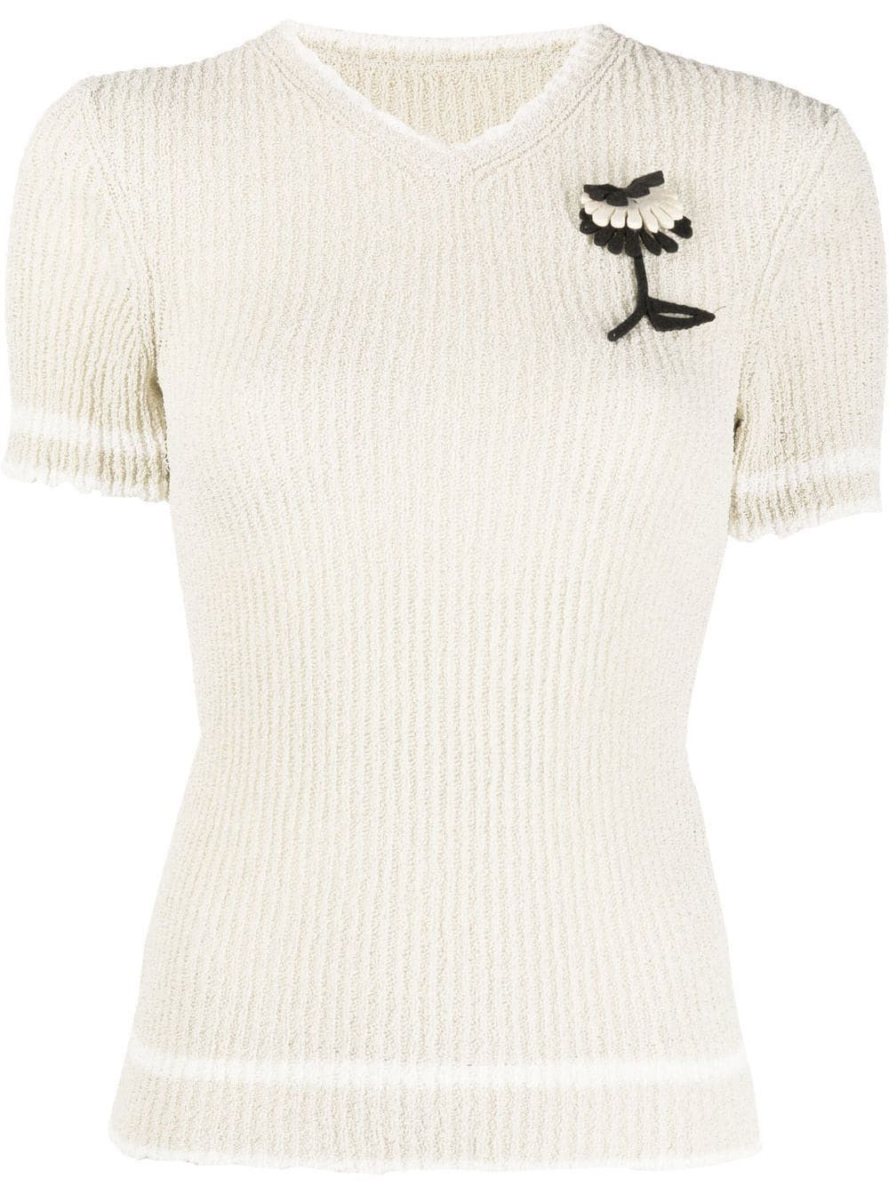 image of Maison Margiela O1W1Db11223 Top In Off White, Women's (Size Large)