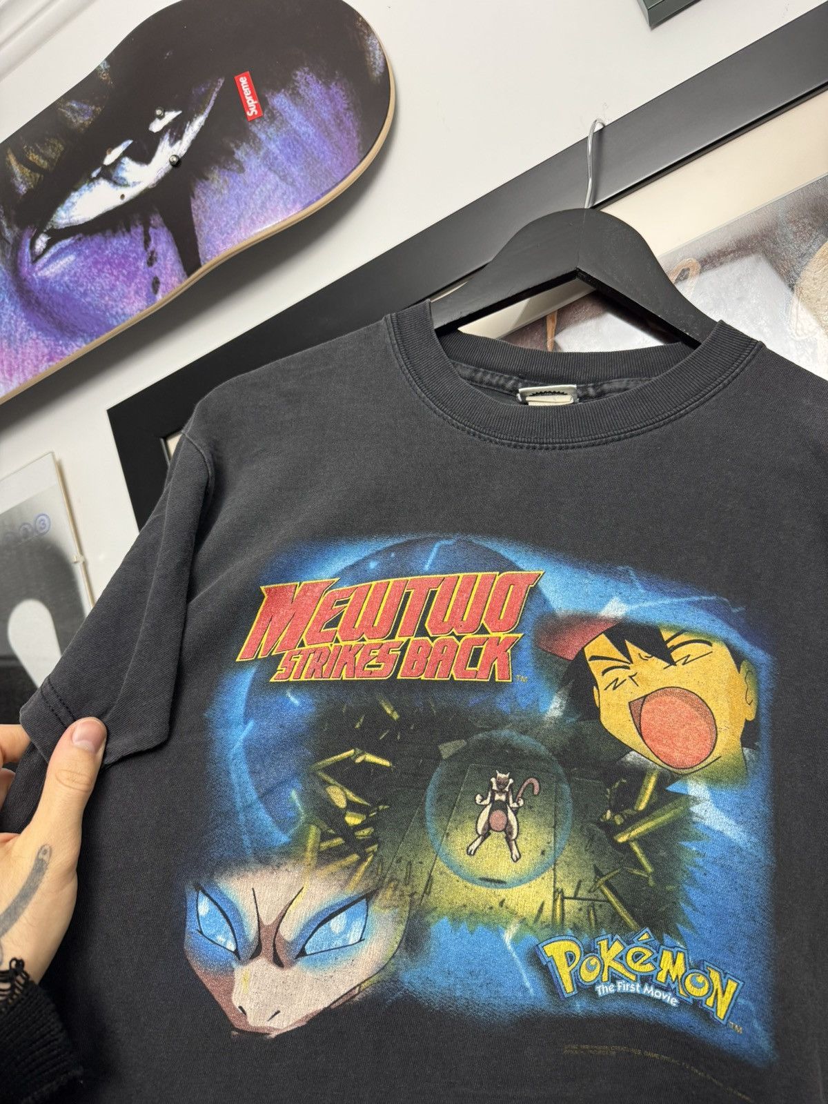 Pokemon 90s Pokemon Mewtwo Strikes Back Print Anime Tee Og 1998 Rare Size US M / EU 48-50 / 2 - 2 Thumbnail