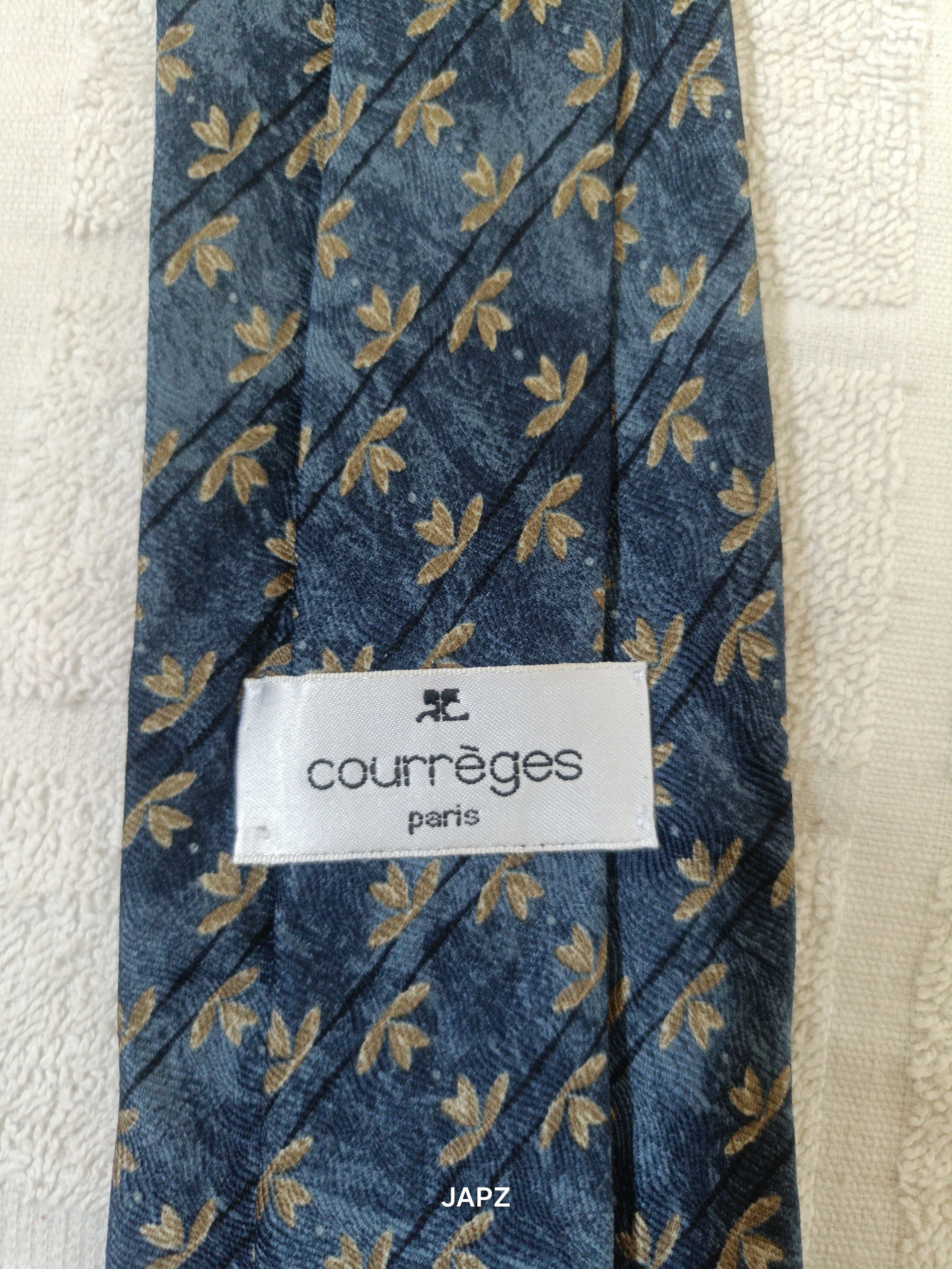 Courreges Vintage courreges jacquard silk tie Size ONE SIZE - 2 Thumbnail