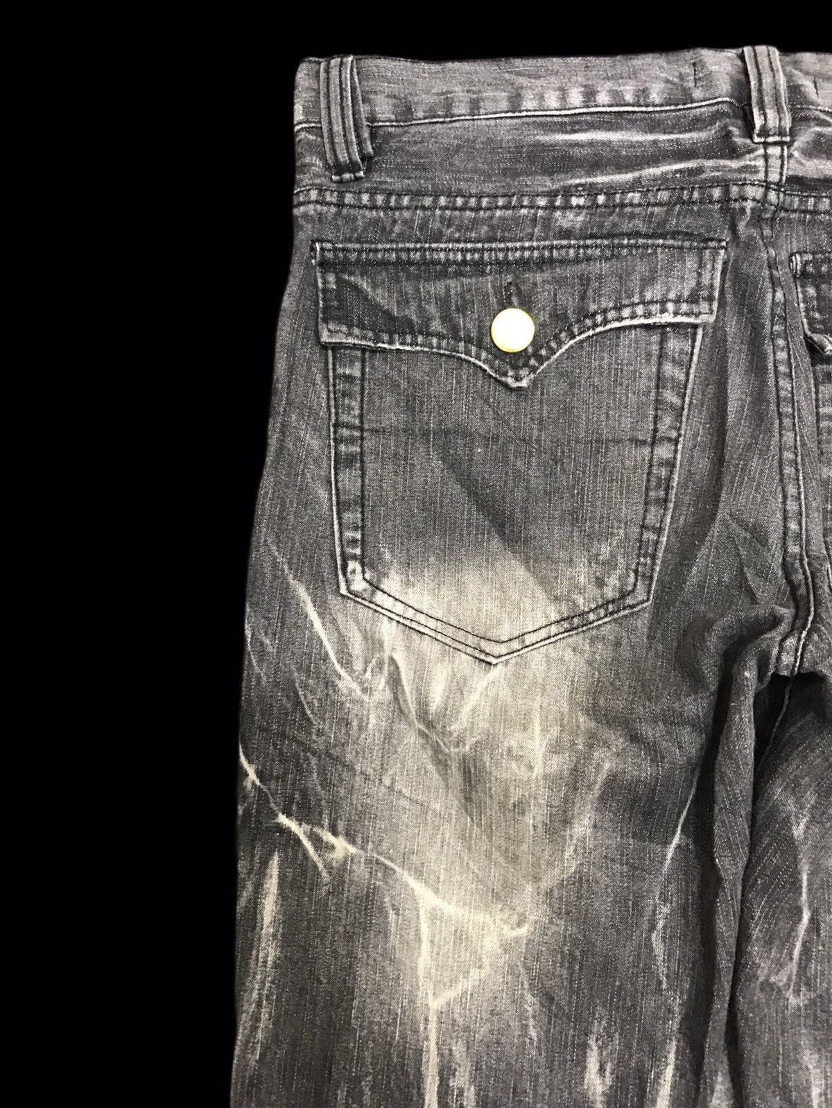 Seditionaries 💥FLARE💥Black Baccara Sick Fade Flare Distressed Denim F390 Size US 31 - 14 Thumbnail