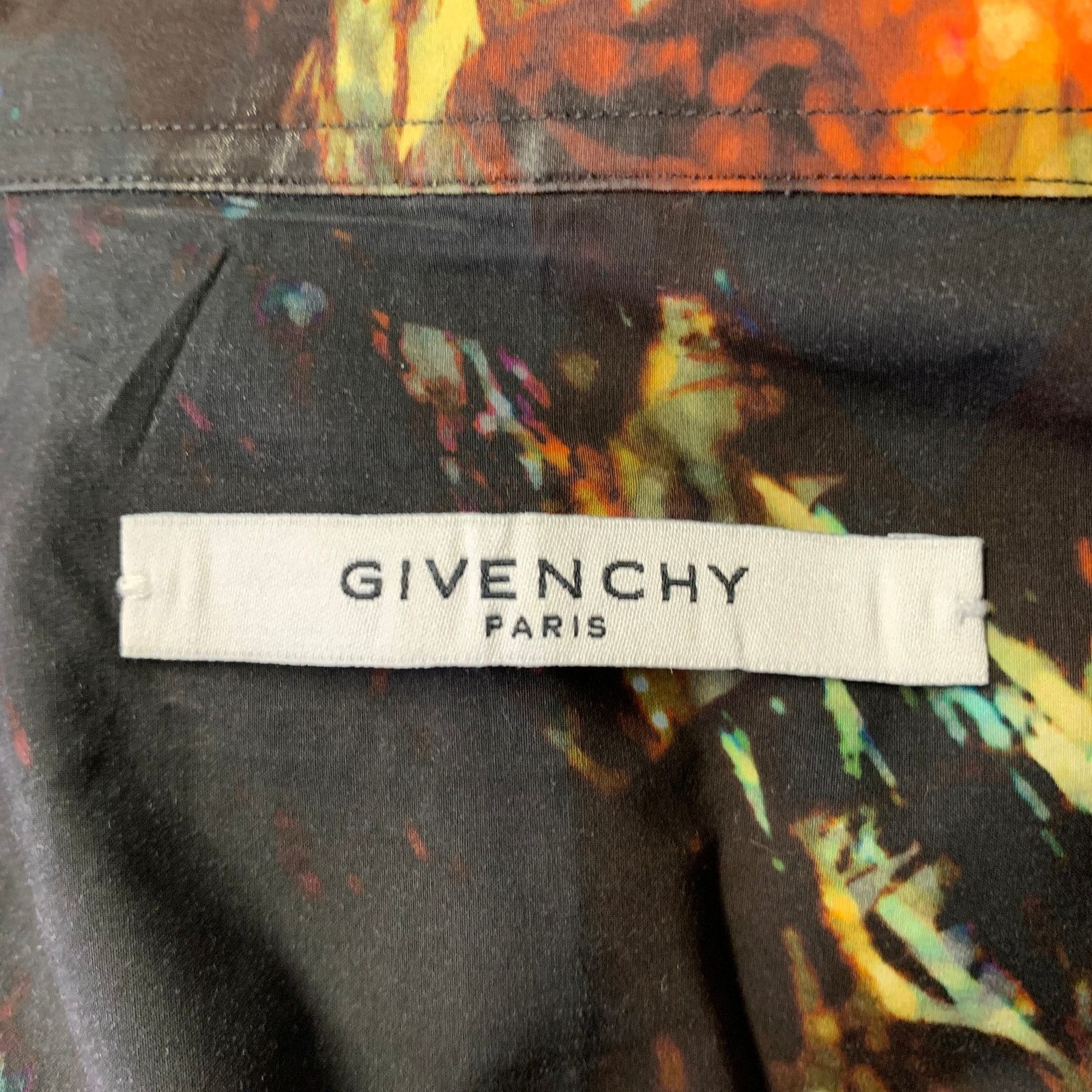 Givenchy GIVENCHY Black Orange Animal Print Cotton Long Sleeve Shirt Size US XS / EU 42 / 0 - 6 Thumbnail