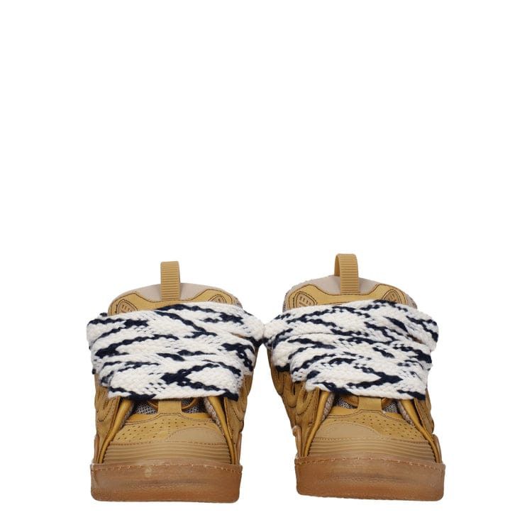 Lanvin o1w1db11024 Curb Low Top Sneakers in Tan & Beige Size US 12 / EU 45 - 3 Thumbnail