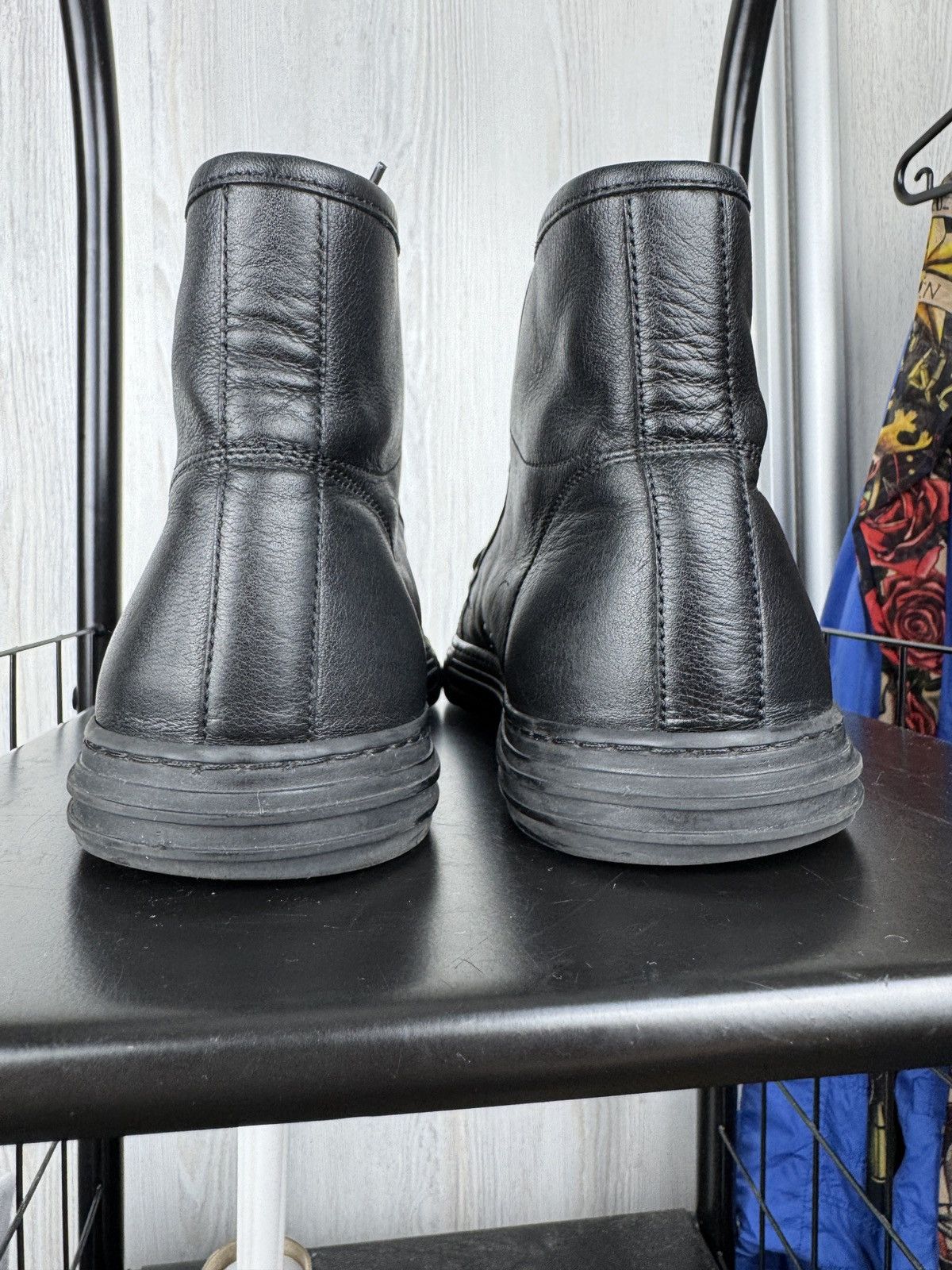 Gucci Gucci leather high black sneakers 423300 size 8 (US9) Size US 9 / EU 42 - 12 Thumbnail