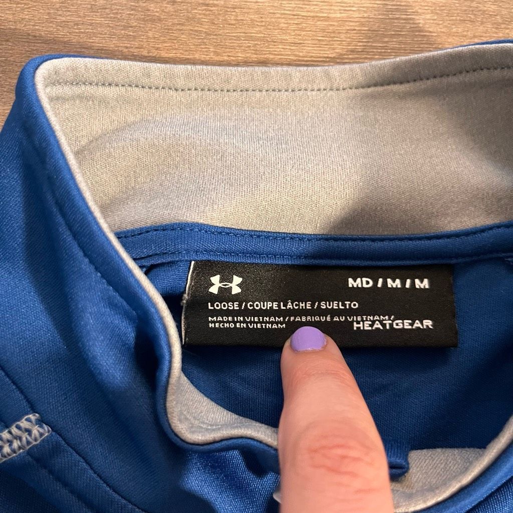 Under Armour Under Armour Blue Athletic Quarterzip Jacket Men Medium Bin Size US M / EU 48-50 / 2 - 3 Thumbnail