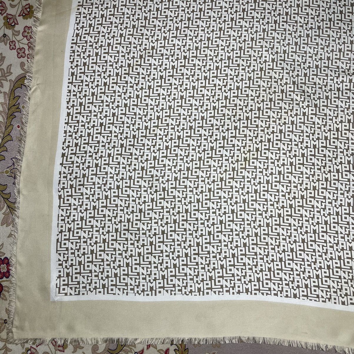 Longchamp Vintage Longchamp fully Monogram scarf Size ONE SIZE - 5 Thumbnail