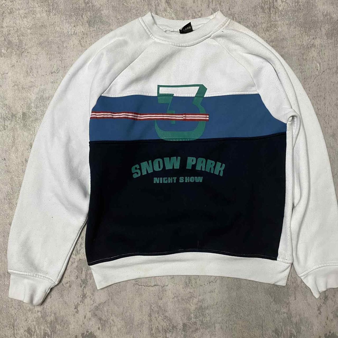 Other White and blue sweatshirt with a retro vibe Size US XL / EU 56 / 4 - 1 Thumbnail