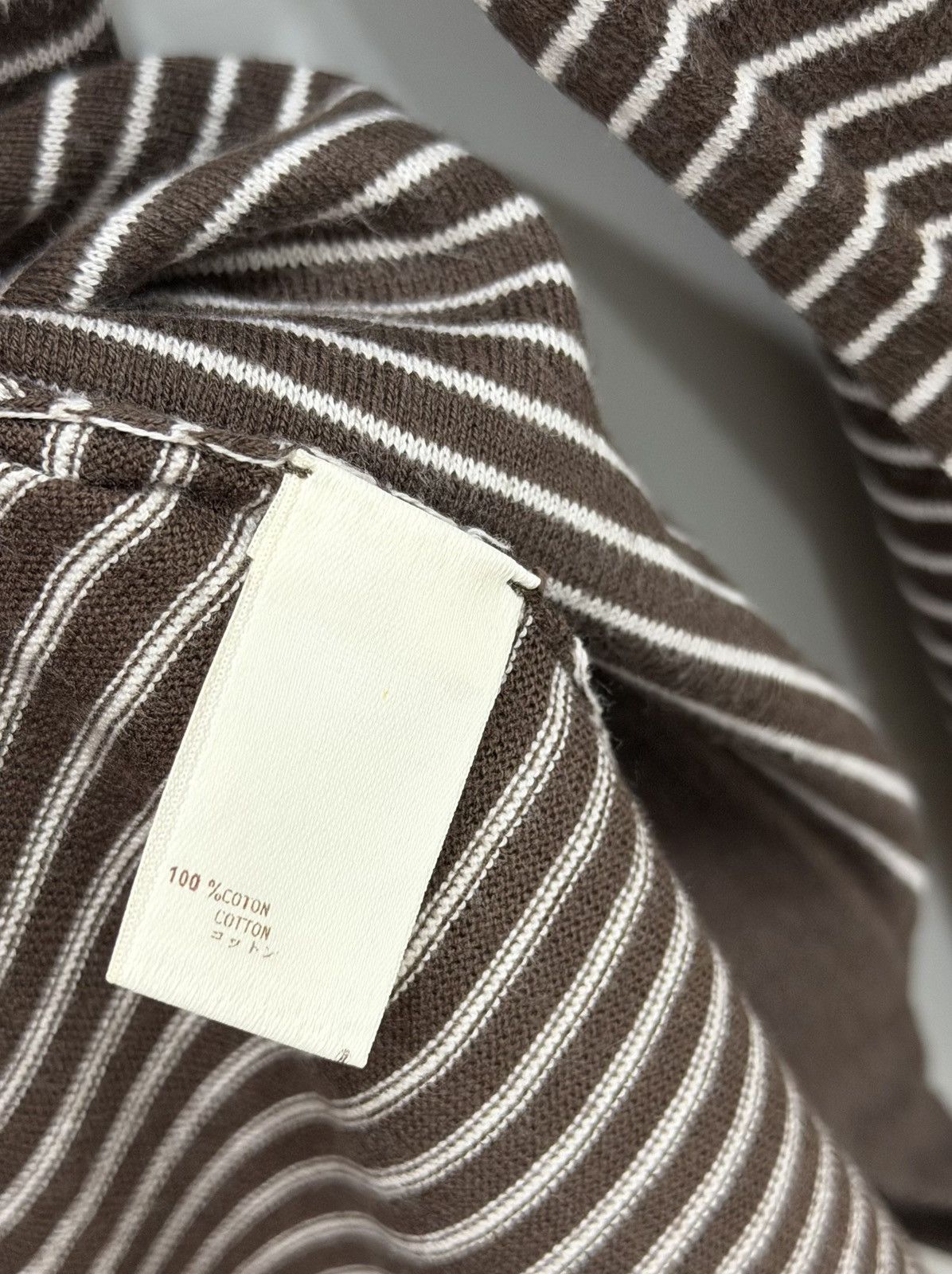 Louis Vuitton LOUIS VUITTON 2007 Striped LV Logo Cotton Sweater Jacobs Size US M / EU 48-50 / 2 - 8 Thumbnail