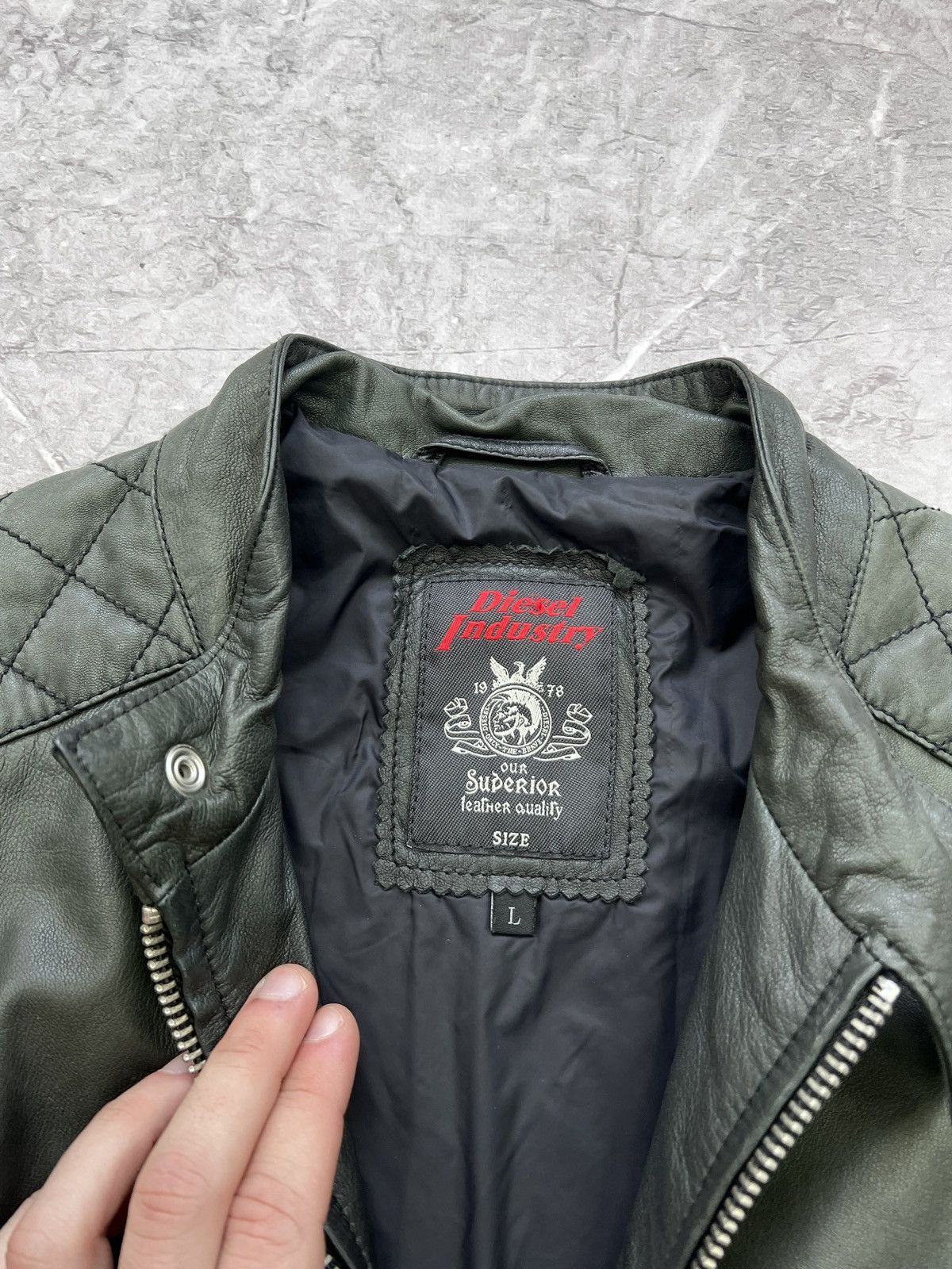 DIESEL レザー ジャケット　y2k VINTAGE DIESEL RACING Y2K LEATHER JACKET HYPE MOTO