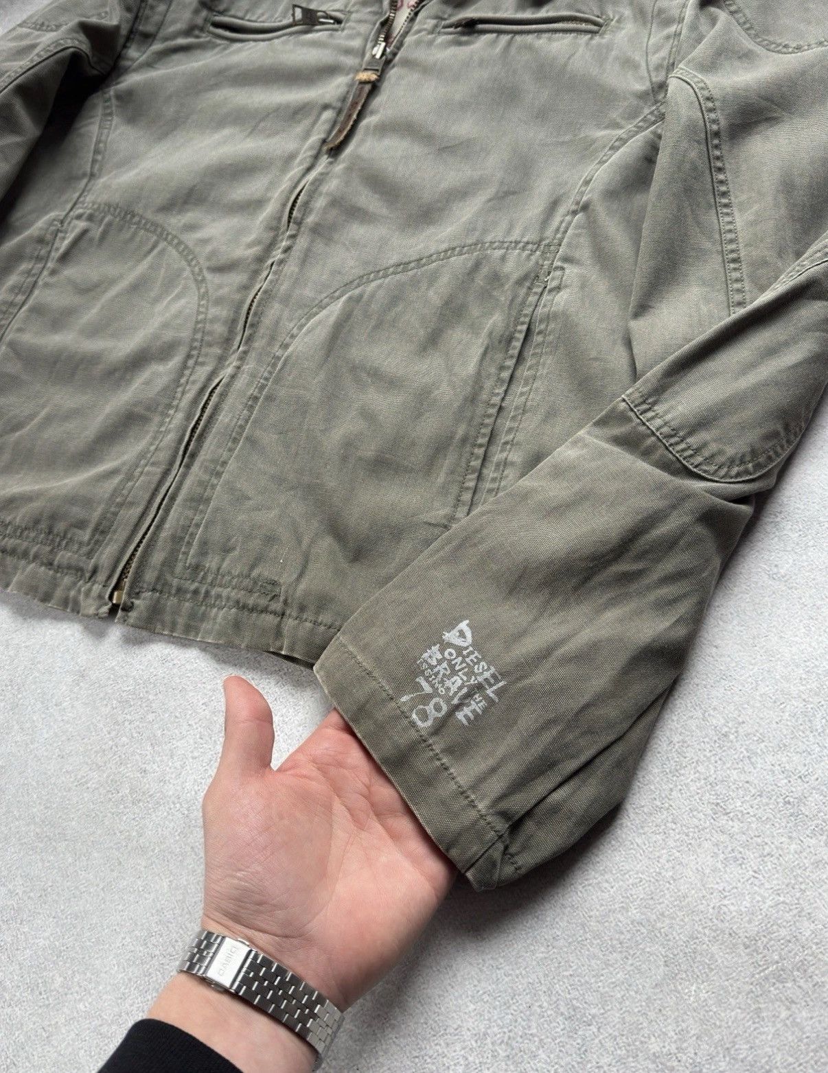 Diesel Diesel Vintage Retro 90s Motorcycle Biker Military Jacket Size US XXL / EU 58 / 5 - 7 Thumbnail