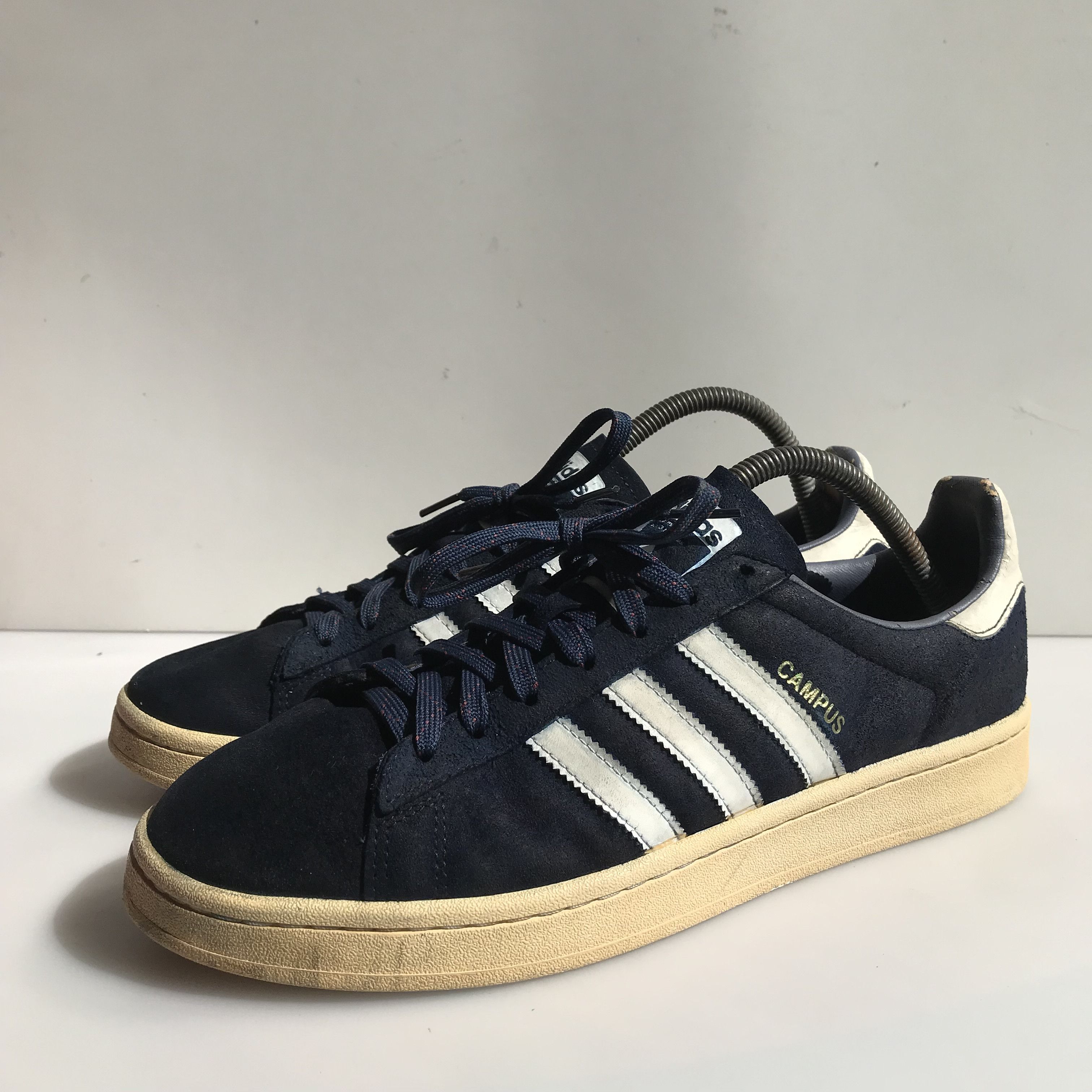 Adidas Vintage Adidas Originals Campus 80s Suede Navy Blue Size US 11 / EU 44 - 2 Thumbnail