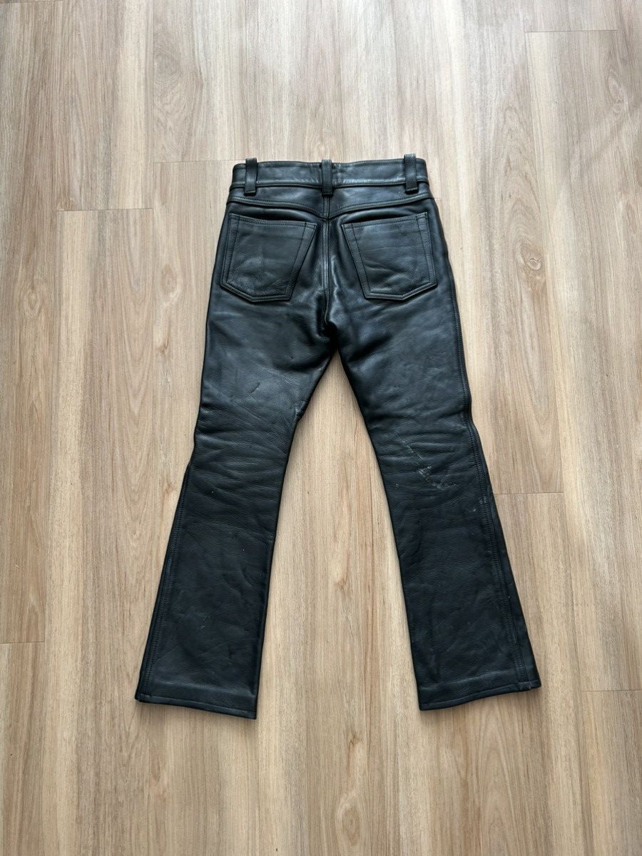 Japanese Brand Vintage black leather flare pants Size US 28 / EU 44 - 2 Thumbnail
