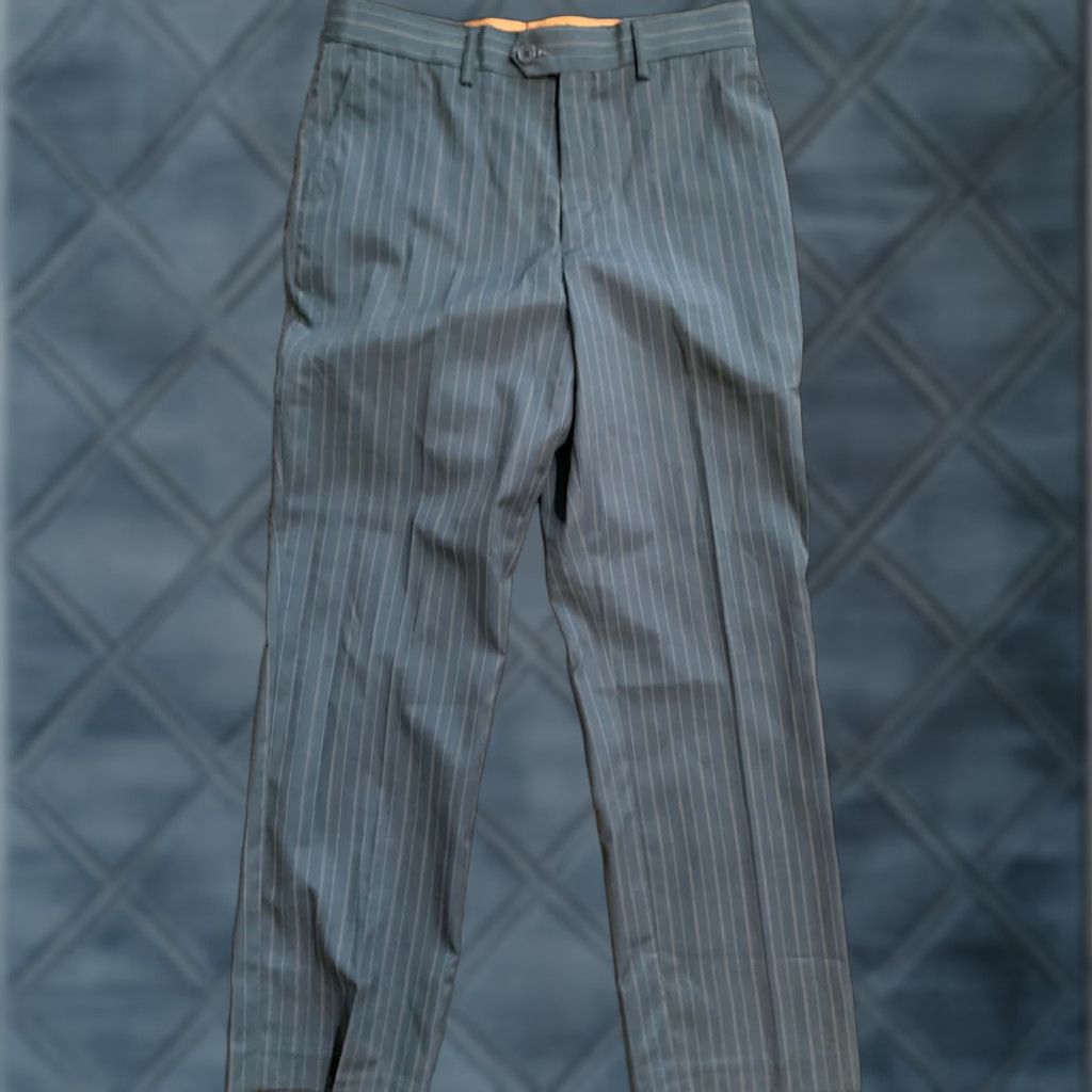 English Laundry English Laundry Women Navy Blue Striped Casual Pants 14 Polyester Rayon Cotton Slim Skinny Size 36" / US 14 / IT 50 - 1 Thumbnail