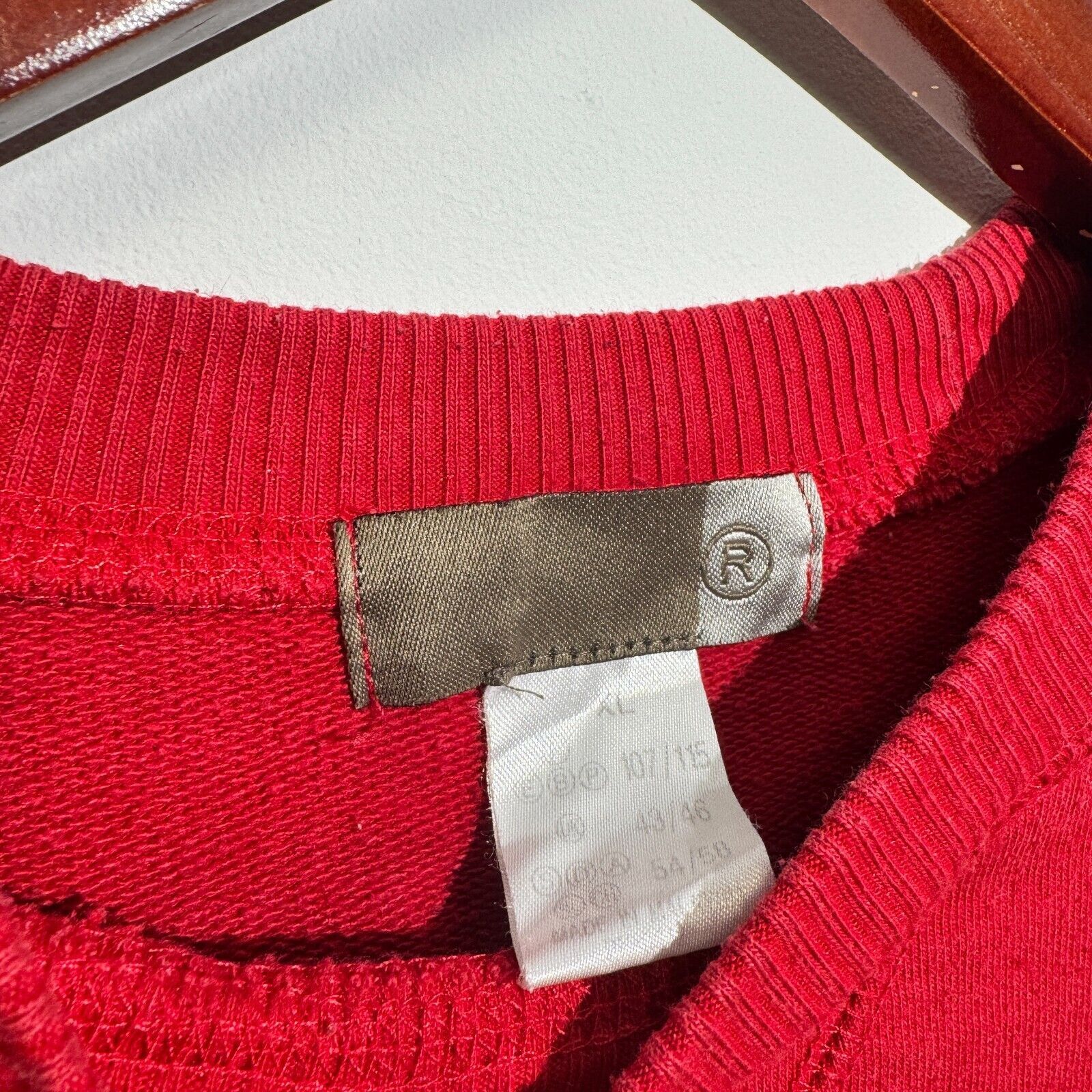 Vintage Vintage Unisex Red Cotton Crewneck Size XL Regular Fit Size US XL / EU 56 / 4 - 5 Thumbnail