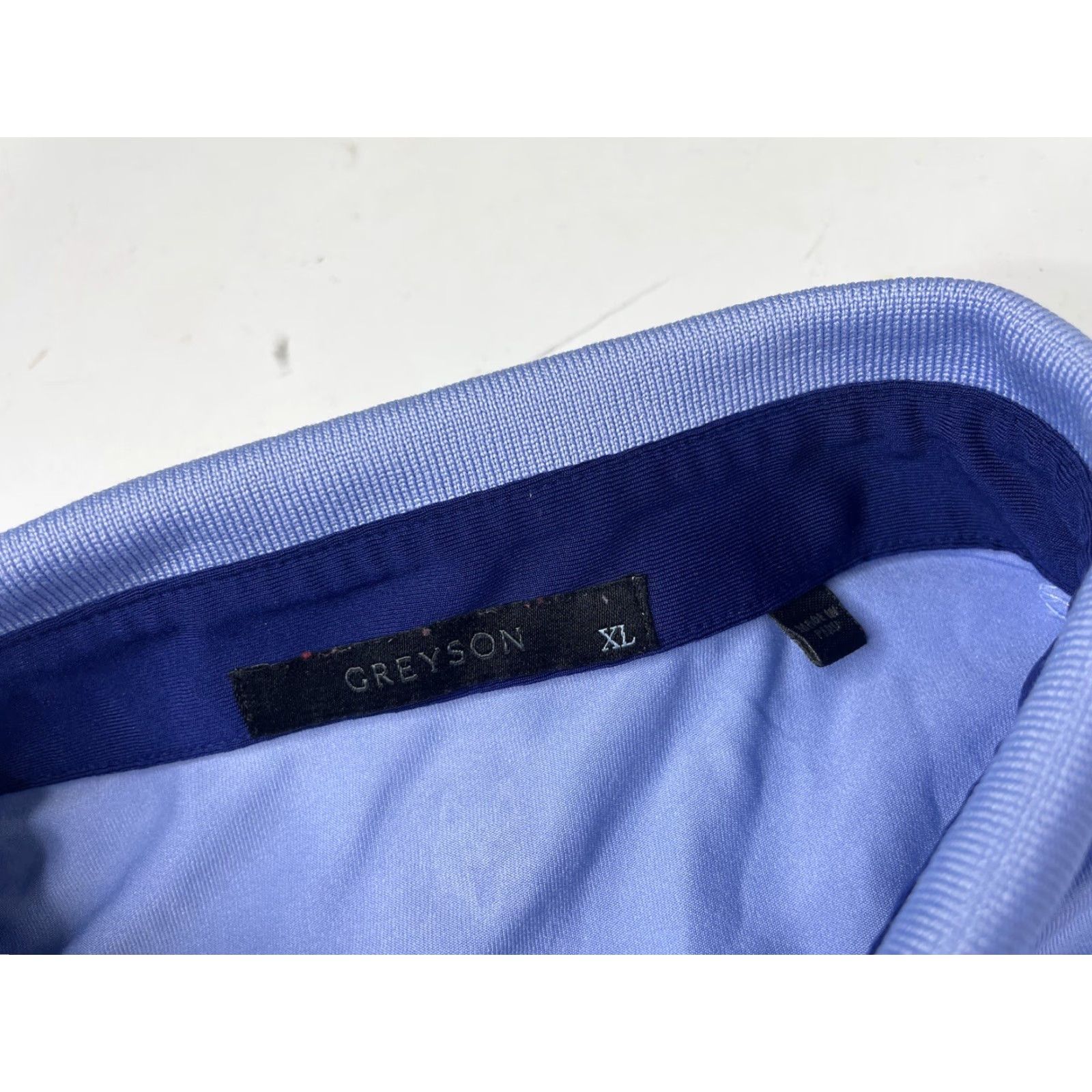 Vintage Greyson Polo Shirt Mens XL Winged Foot Golf Club Performance Blue Size US XL / EU 56 / 4 - 3 Thumbnail