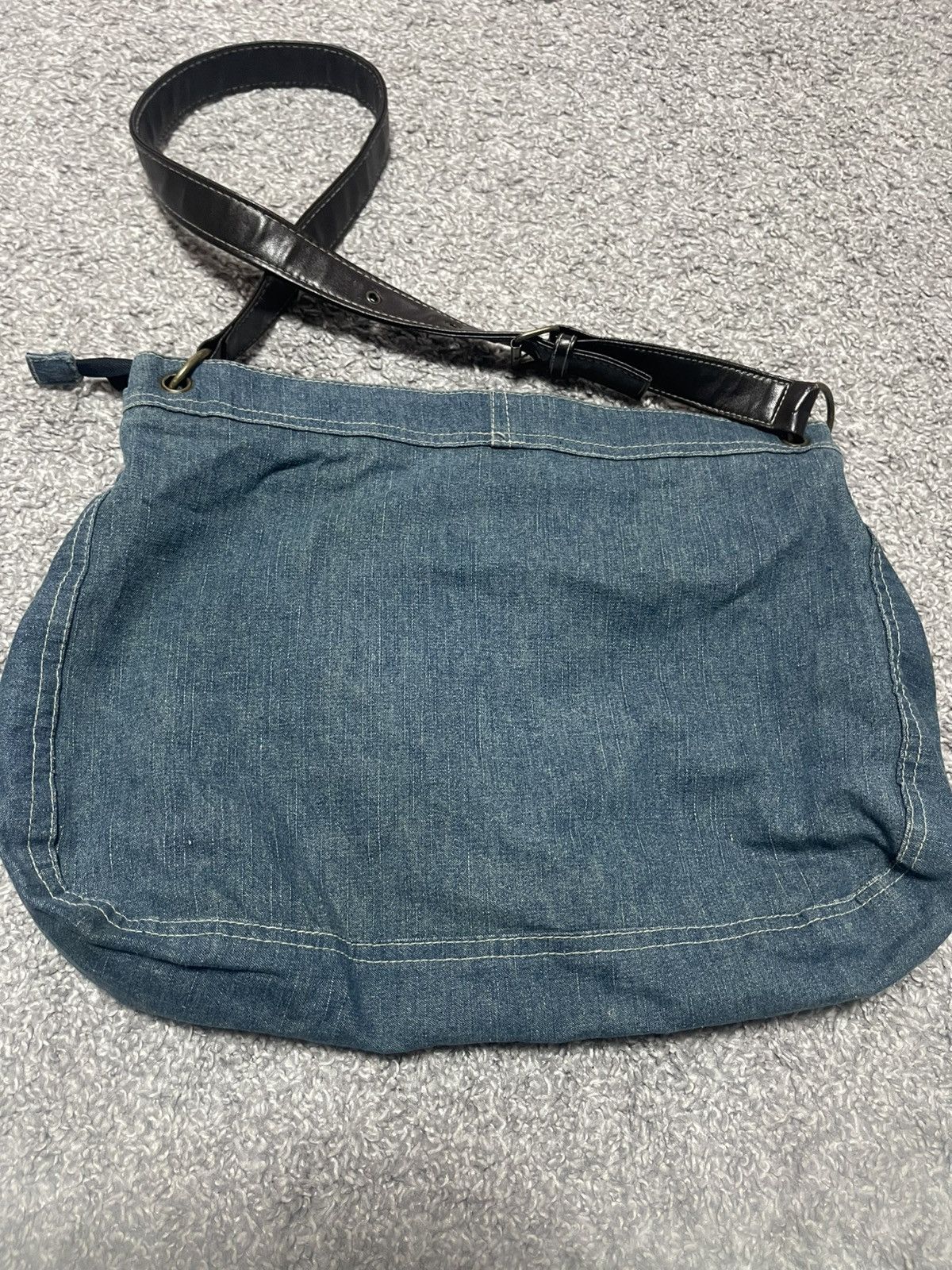 Japanese Brand KangaROOS vintage Denim Sling Messenger Crossbody Bag Size ONE SIZE - 5 Thumbnail