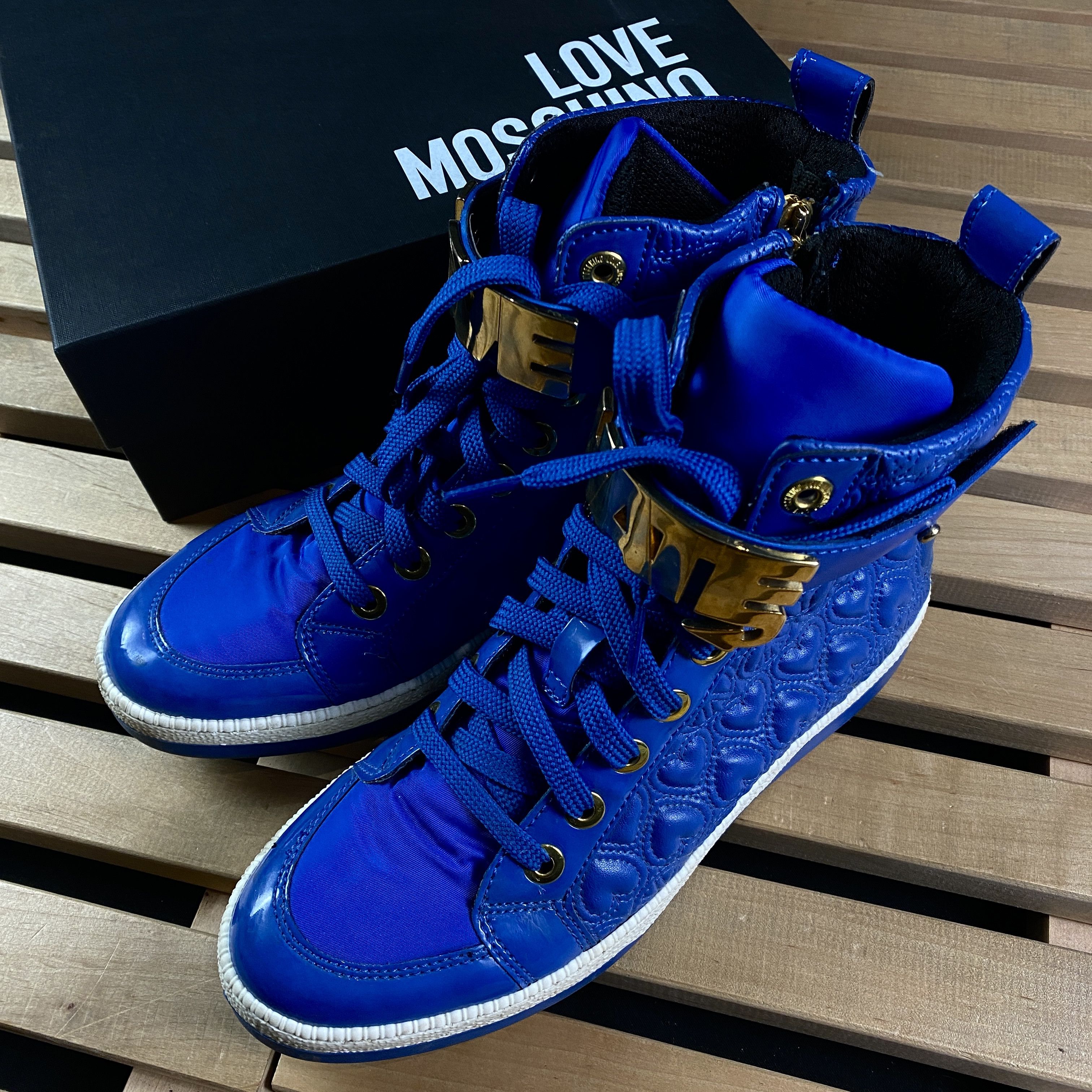 image of Women’S Shoes Love Moschino Size 39 in Blue, Women's