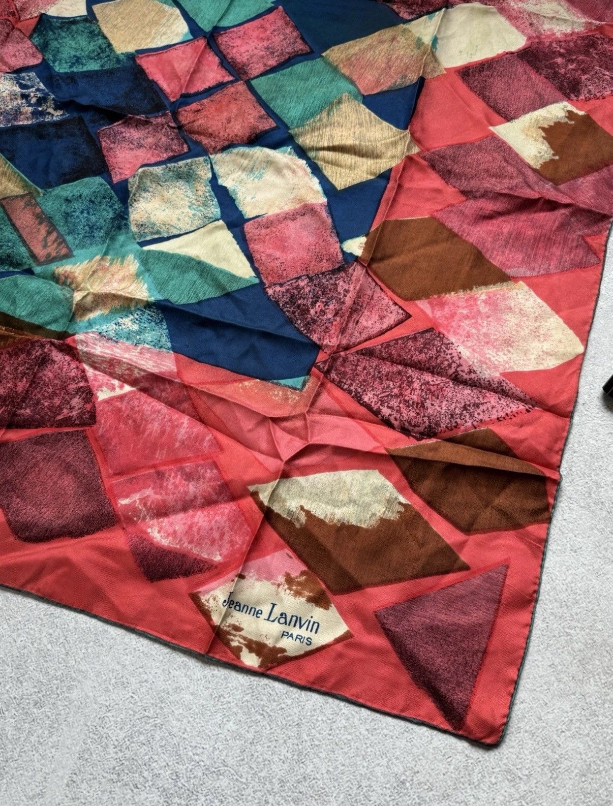 Lanvin JEANNE LANVIN Paris Rare Print Silk Handkerchief Scarf Size ONE SIZE - 4 Thumbnail