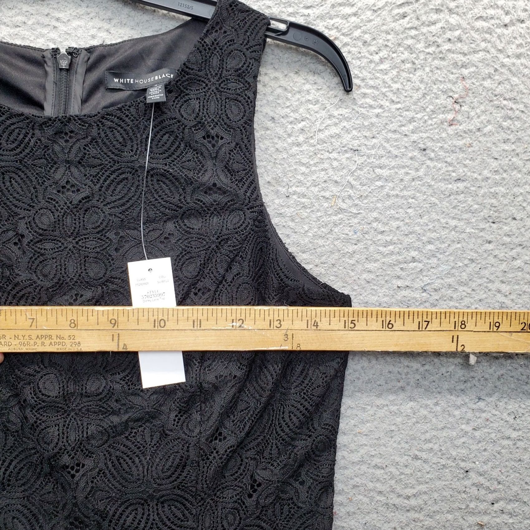 White House Black Market White House Black Market Peplum Top Womens 4 Black Lace Floral Back Zip Size S / US 4 / IT 40 - 3 Thumbnail