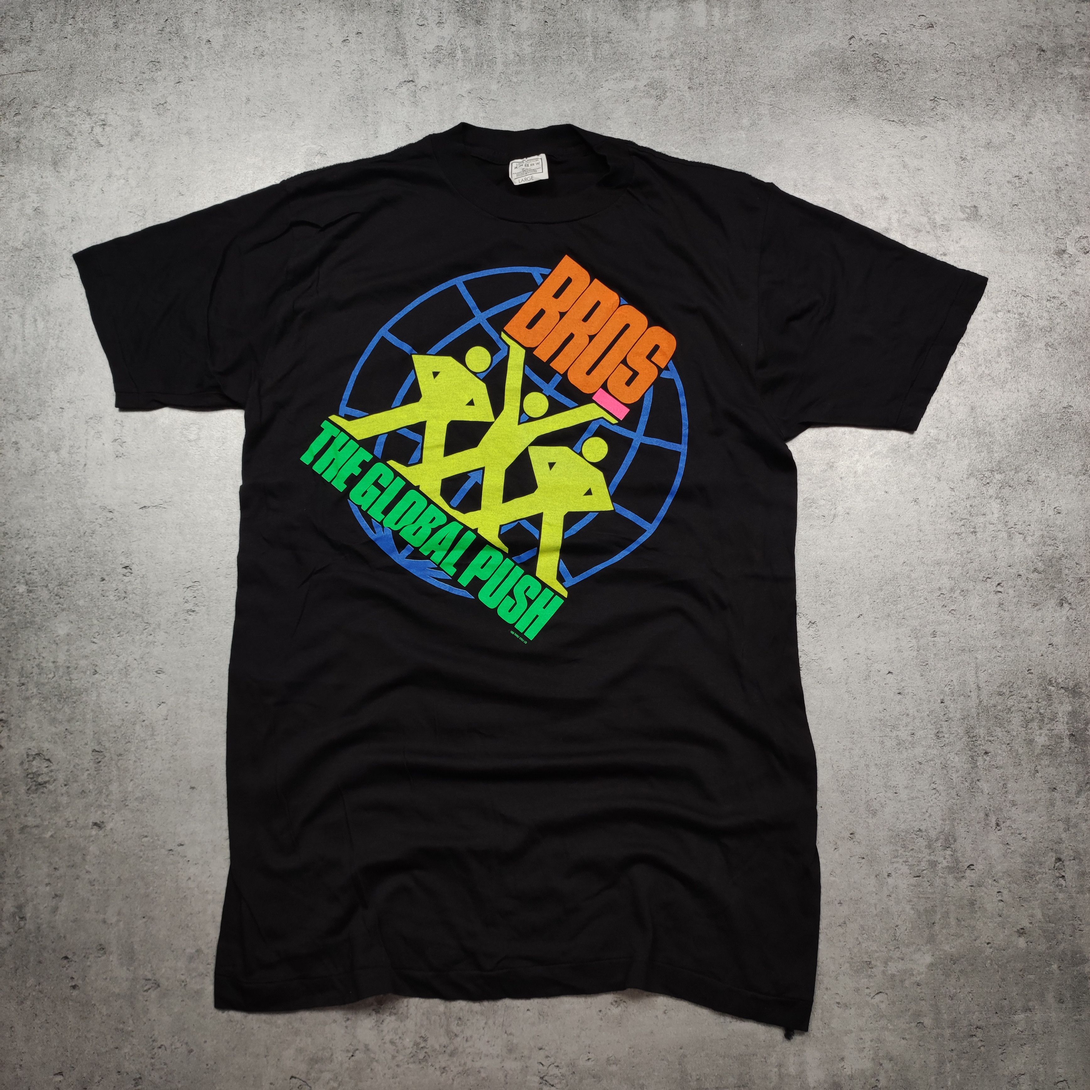 Vintage Vintage Rare 1988 OG Bros The Global Push World Tour Tee Size US L / EU 52-54 / 3 - 2 Thumbnail
