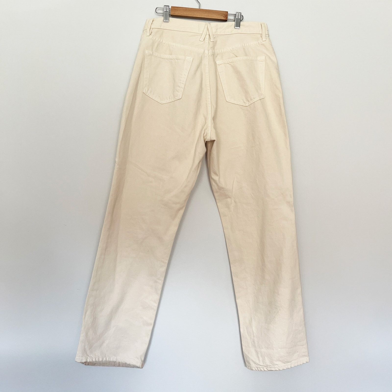 SLVRLAKE SLVRLAKE London High Rise Straight Leg Jeans White Cream Size 32" / US 10 / IT 46 - 2 Thumbnail