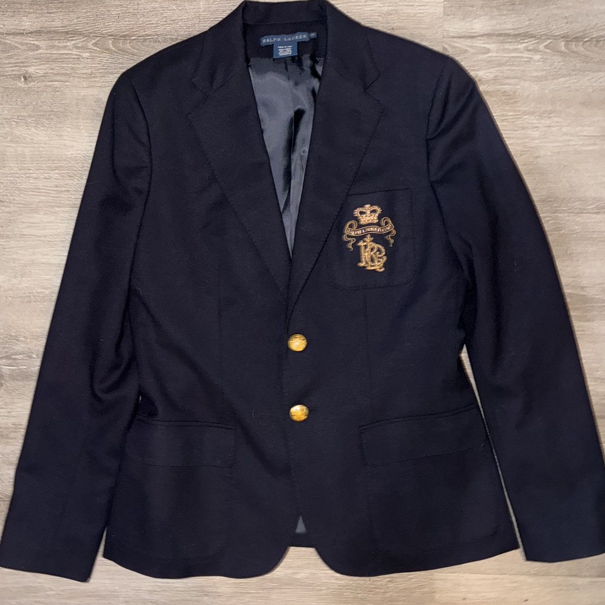 Polo Ralph Lauren Polo Ralph Lauren Ladies Blue Blazer Jacket Sz 10 Wool Size 38R - 1 Thumbnail