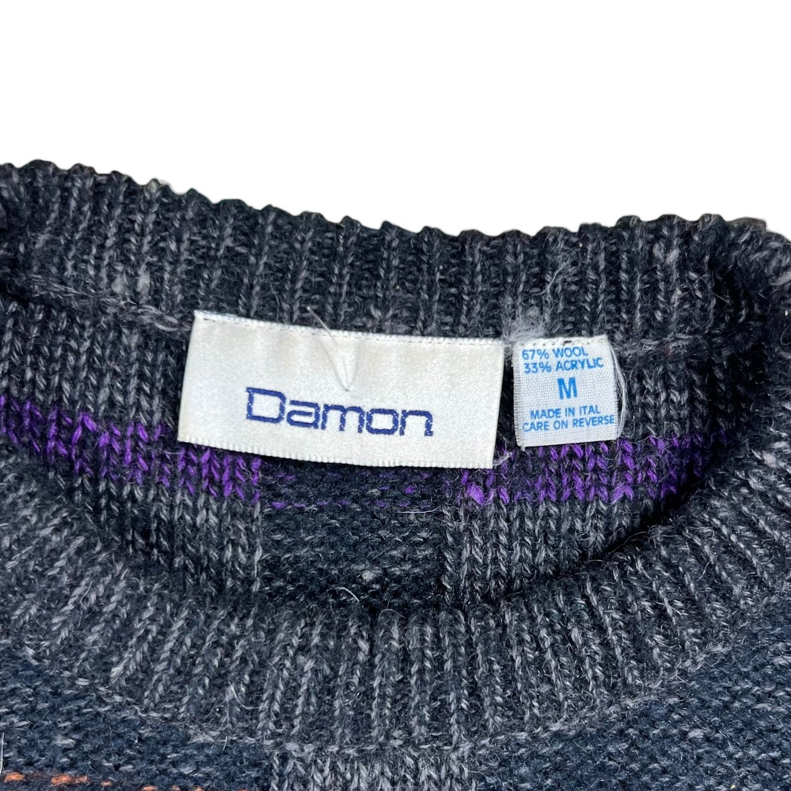 Vintage Vintage 90s Damon abstract wool acrylic geometric sweater Size US M / EU 48-50 / 2 - 5 Thumbnail