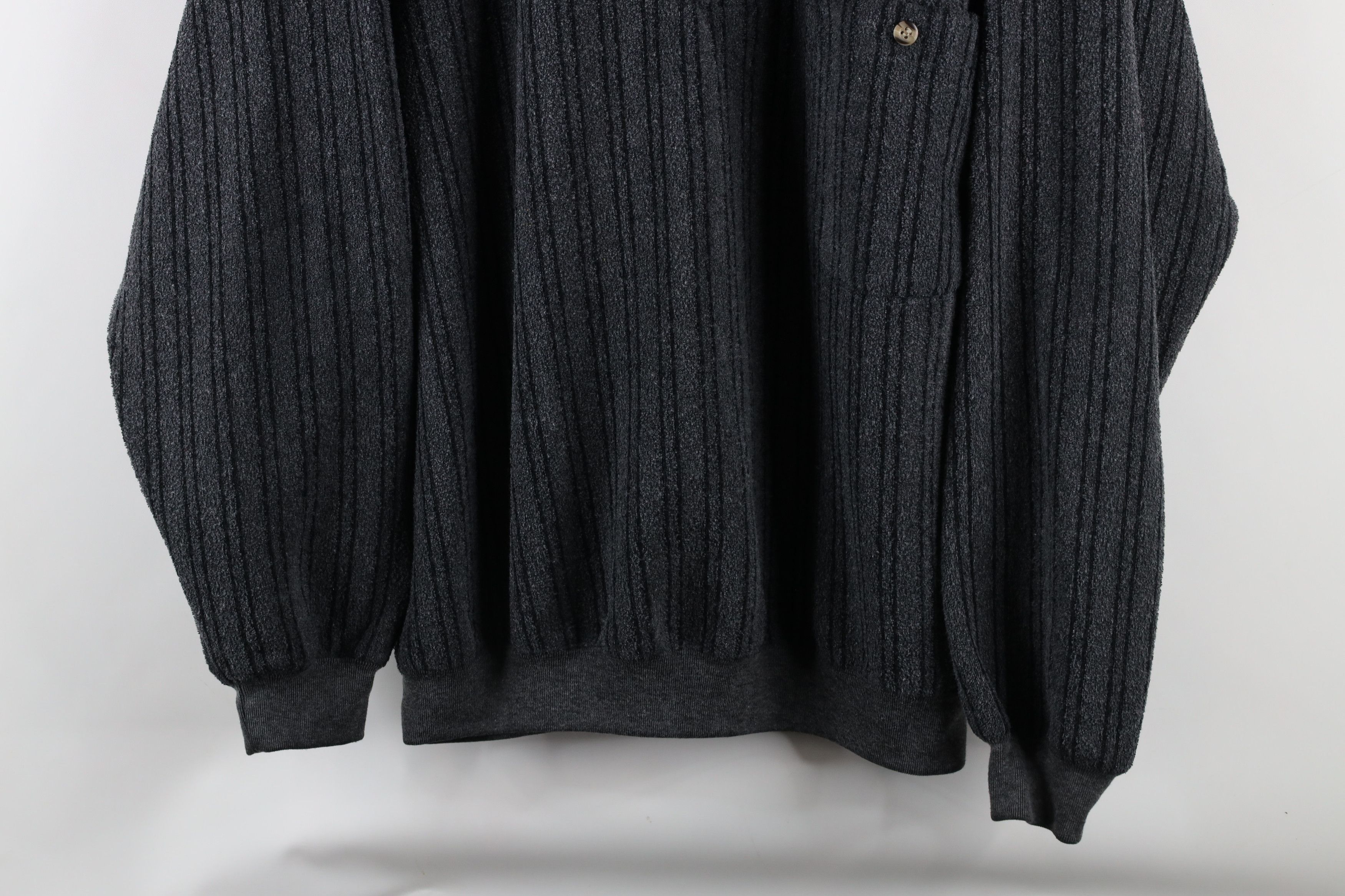 Vintage Vintage 90s Streetwear Collared Fleece Pullover Sweater Size US L / EU 52-54 / 3 - 3 Thumbnail