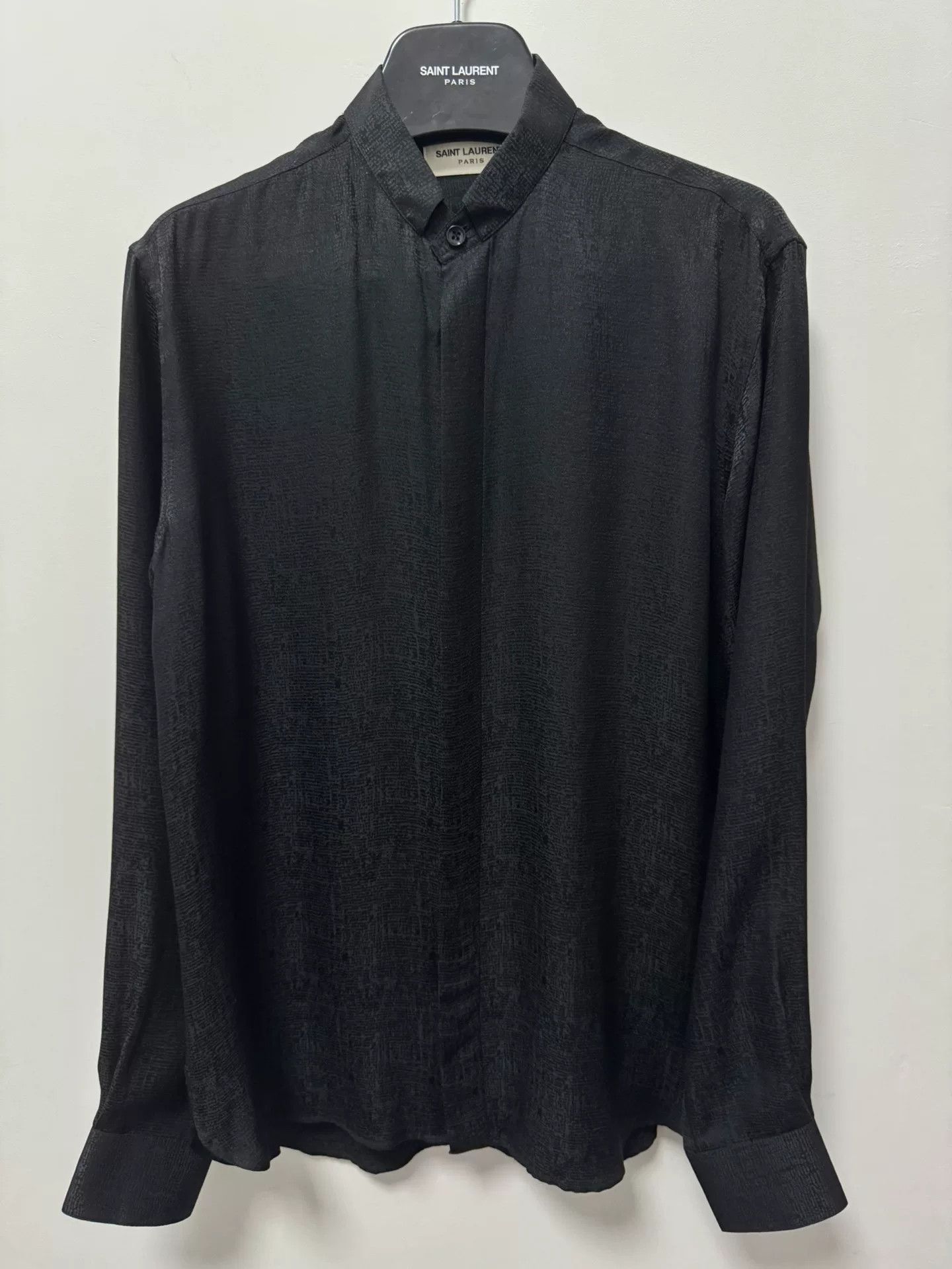 Saint Laurent Paris Saint Laurent Silk Black Shirt Size US M / EU 48-50 / 2 - 1 Thumbnail