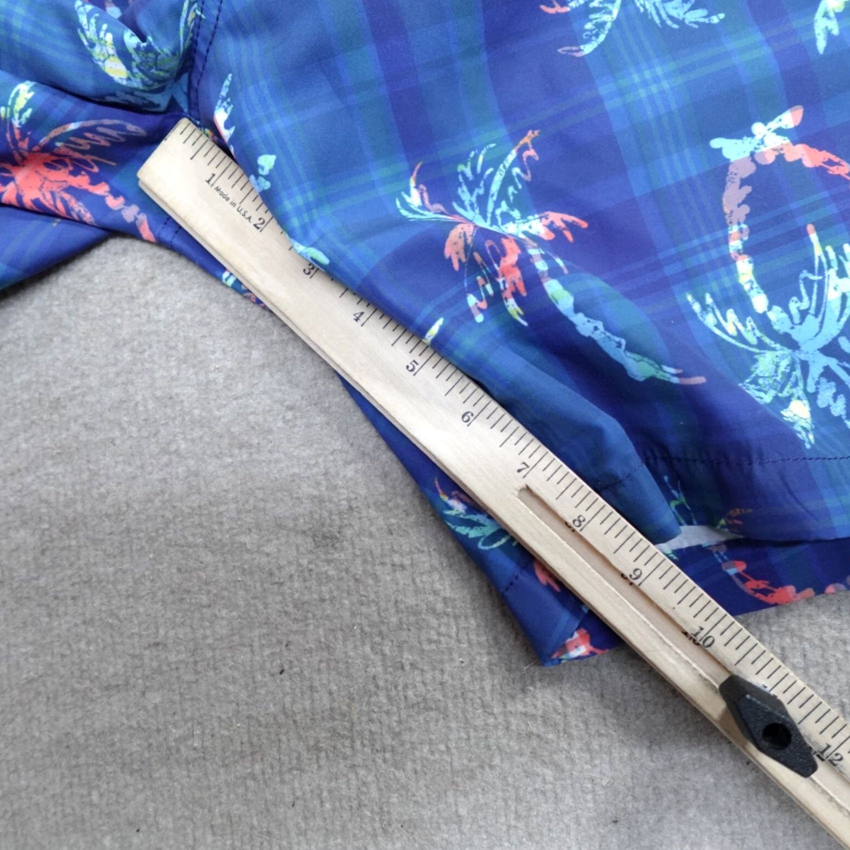 Tommy Bahama Tommy Bahama Swim Shorts L Blue Floral Lined Palms Plaid Men Bottom Size US 33 - 4 Thumbnail