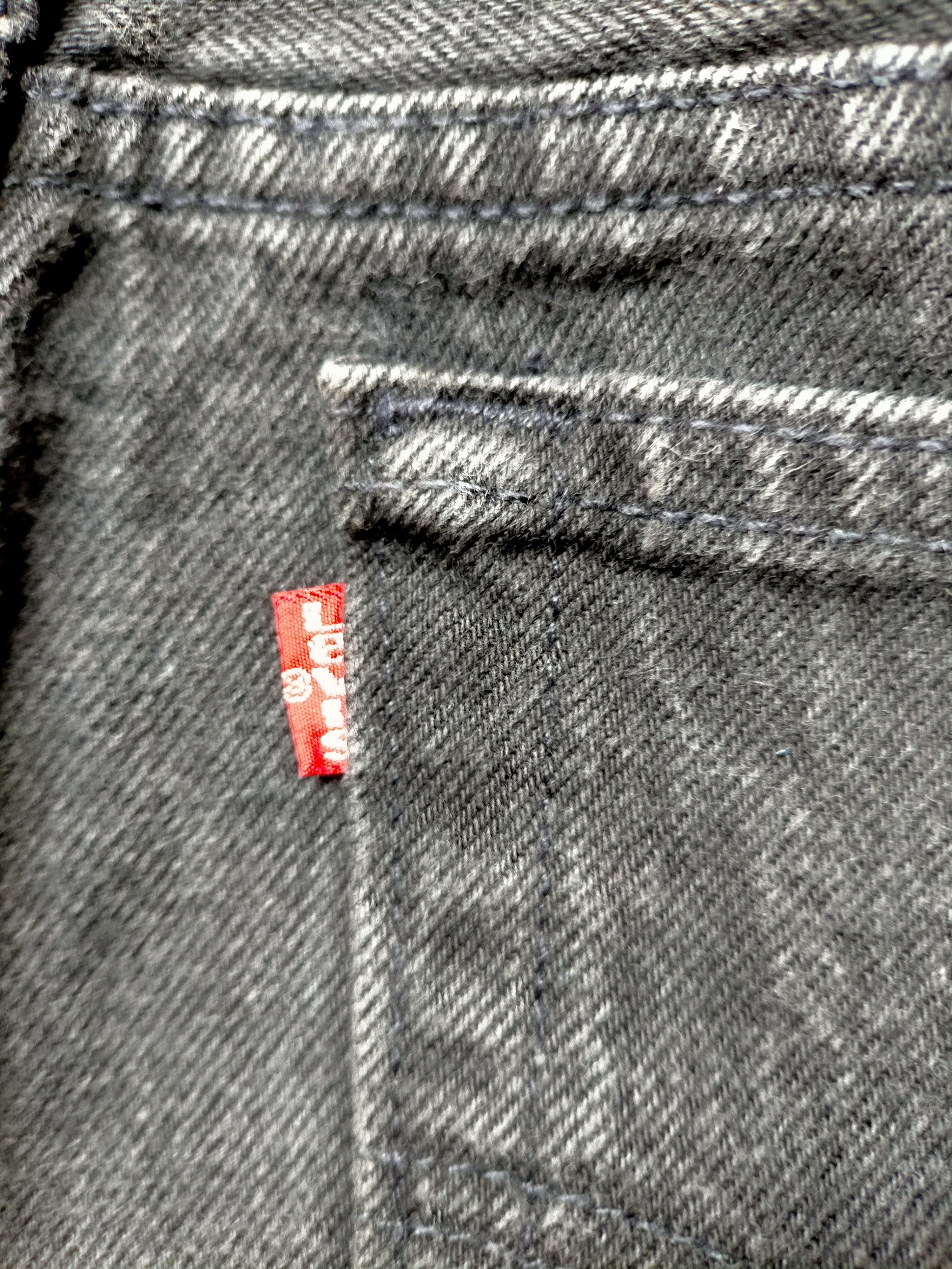 Levi's Vintage 80s-90s Levis Super Black Usa Painted Denim Size US 32 / EU 48 - 20 Thumbnail