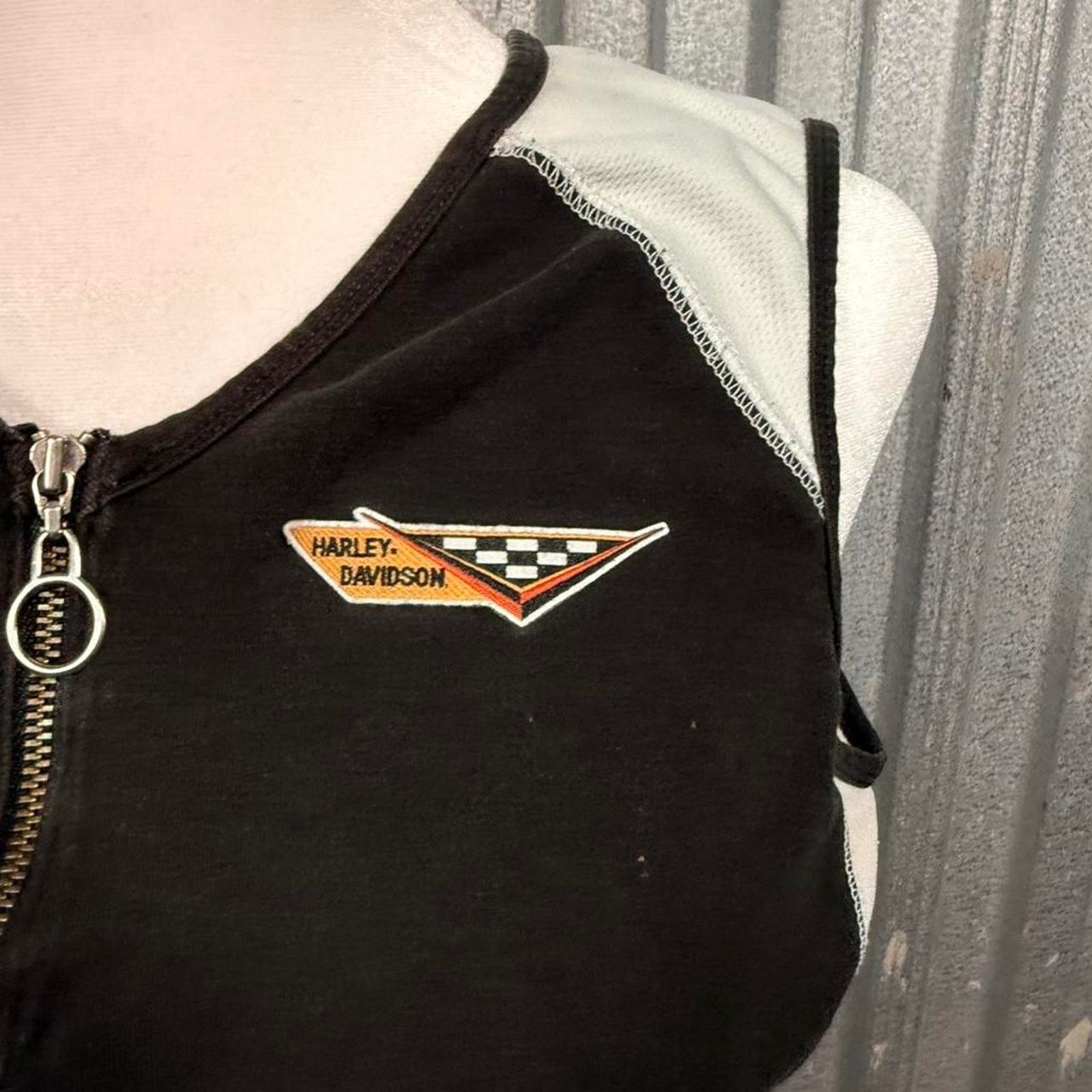 Harley Davidson Harley Davidson black & white tank top with zipper detail Size M / US 6-8 / IT 42-44 - 2 Thumbnail